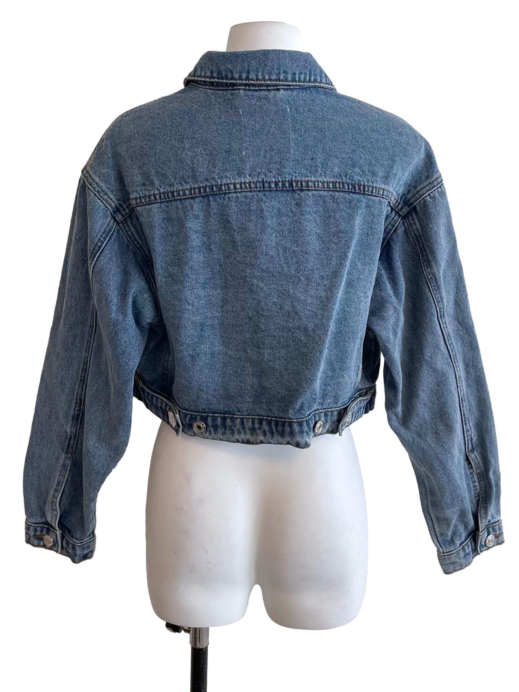 Ash Blue Crop Denim Jacket LB