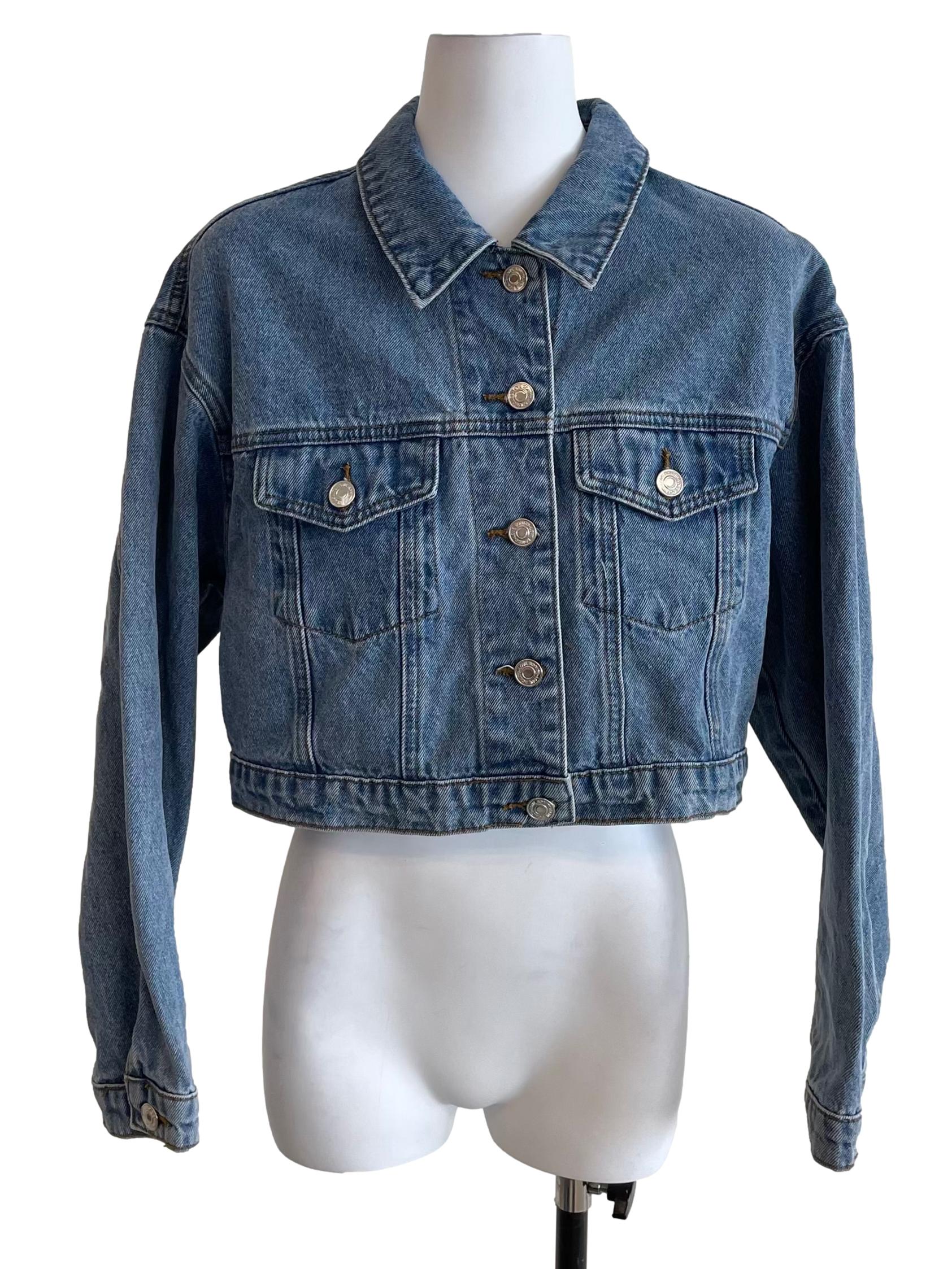 Ash Blue Crop Denim Jacket LB