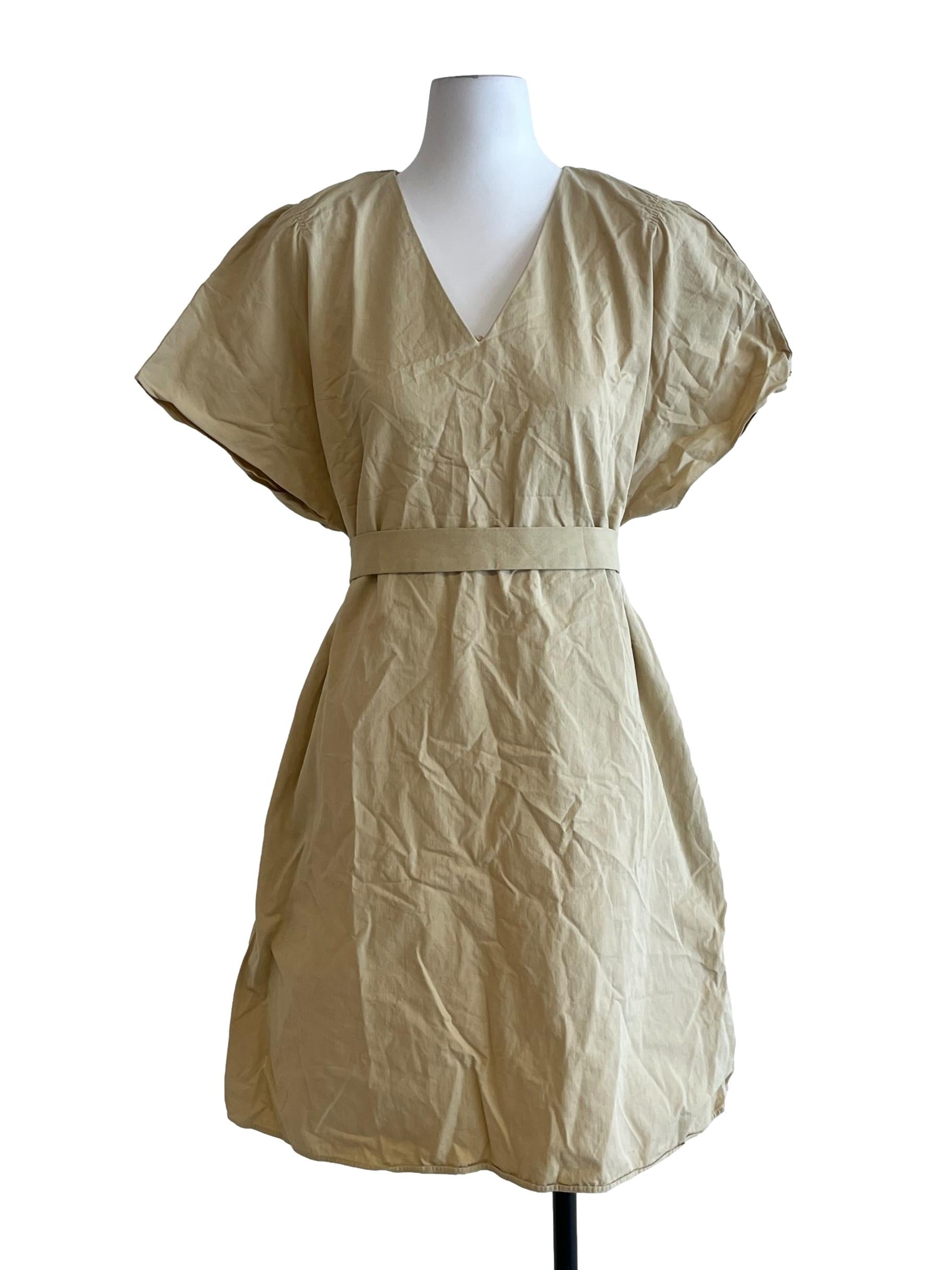 Gathered Shoulder Shift Dress OSN