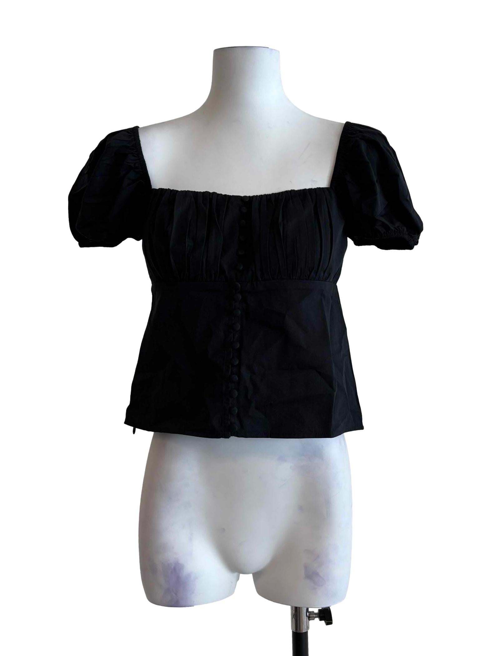 Raven Black Baby Doll Top