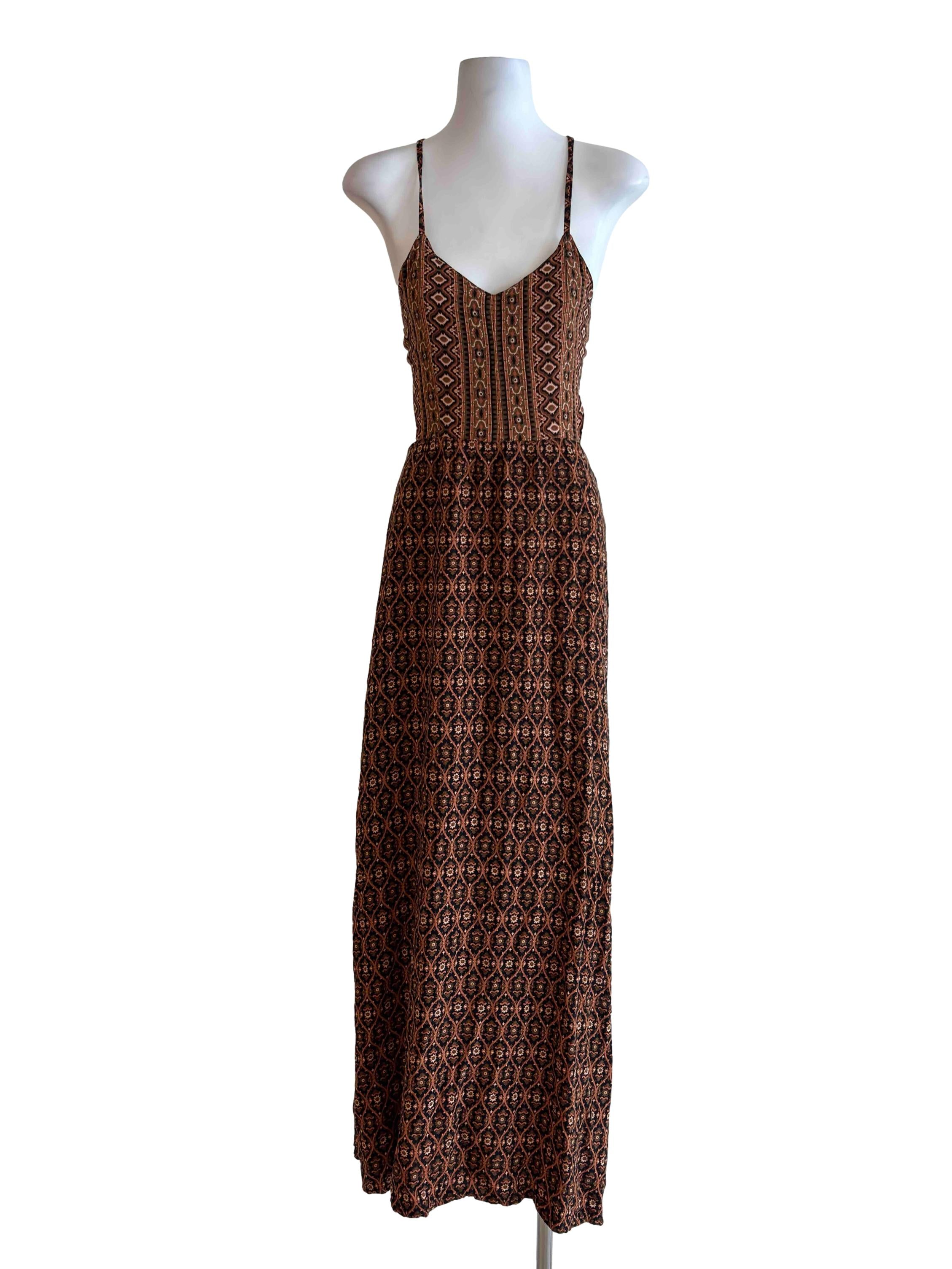 Espen Dress In Felis Border Print - Brown CSN