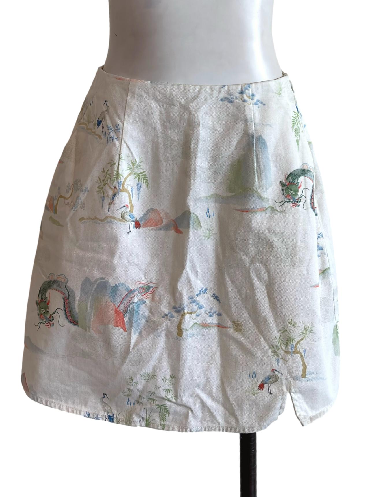 White Print Mini Skort TCL
