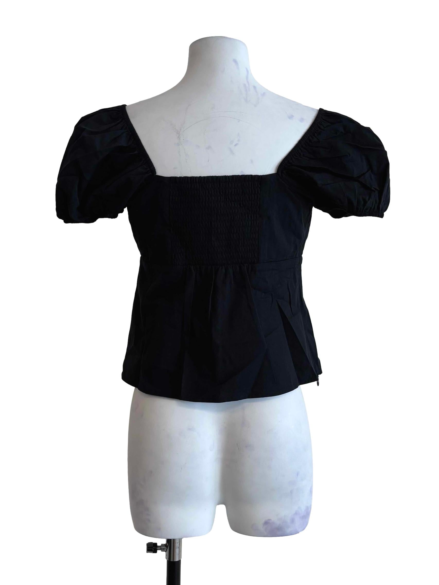Raven Black Baby Doll Top