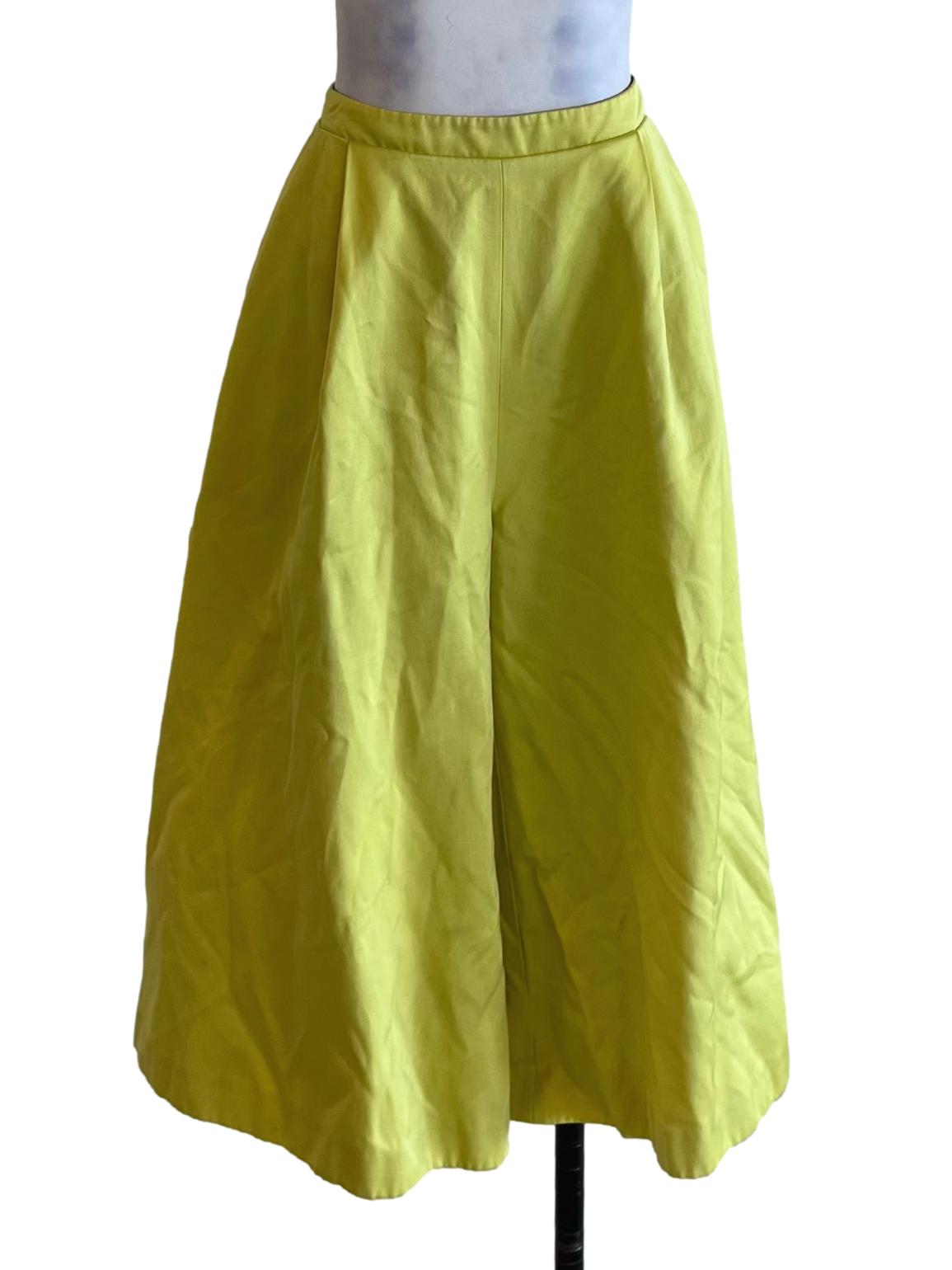 Lemon Yellow High Waisted Culottes
