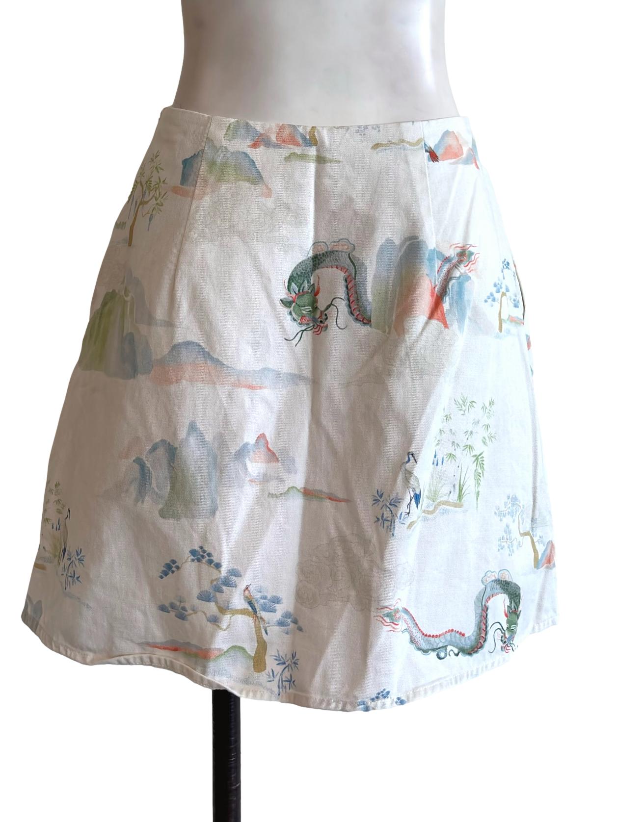 White Print Mini Skort TCL