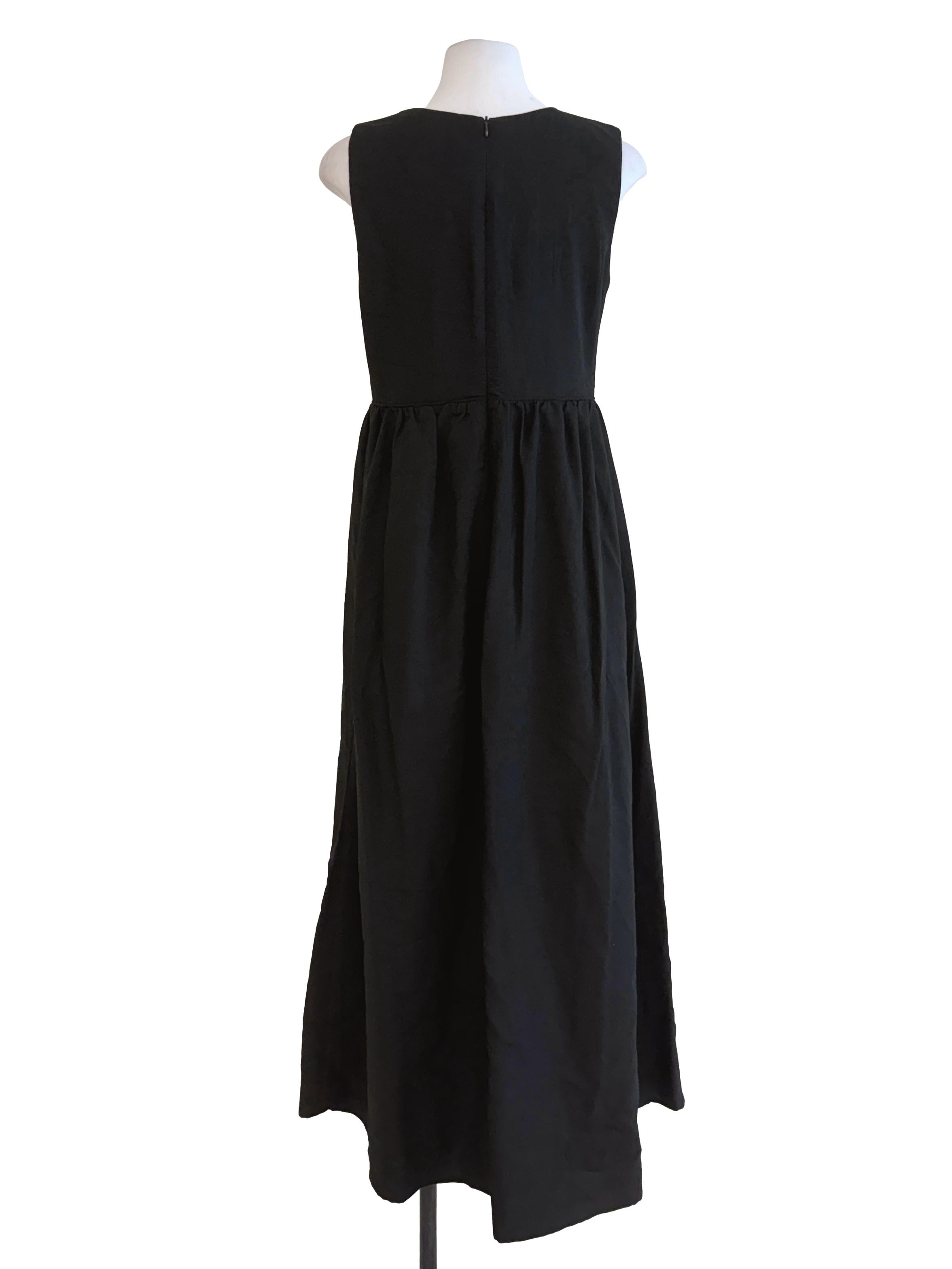 Black Sweetheart Neck Empire Dress
