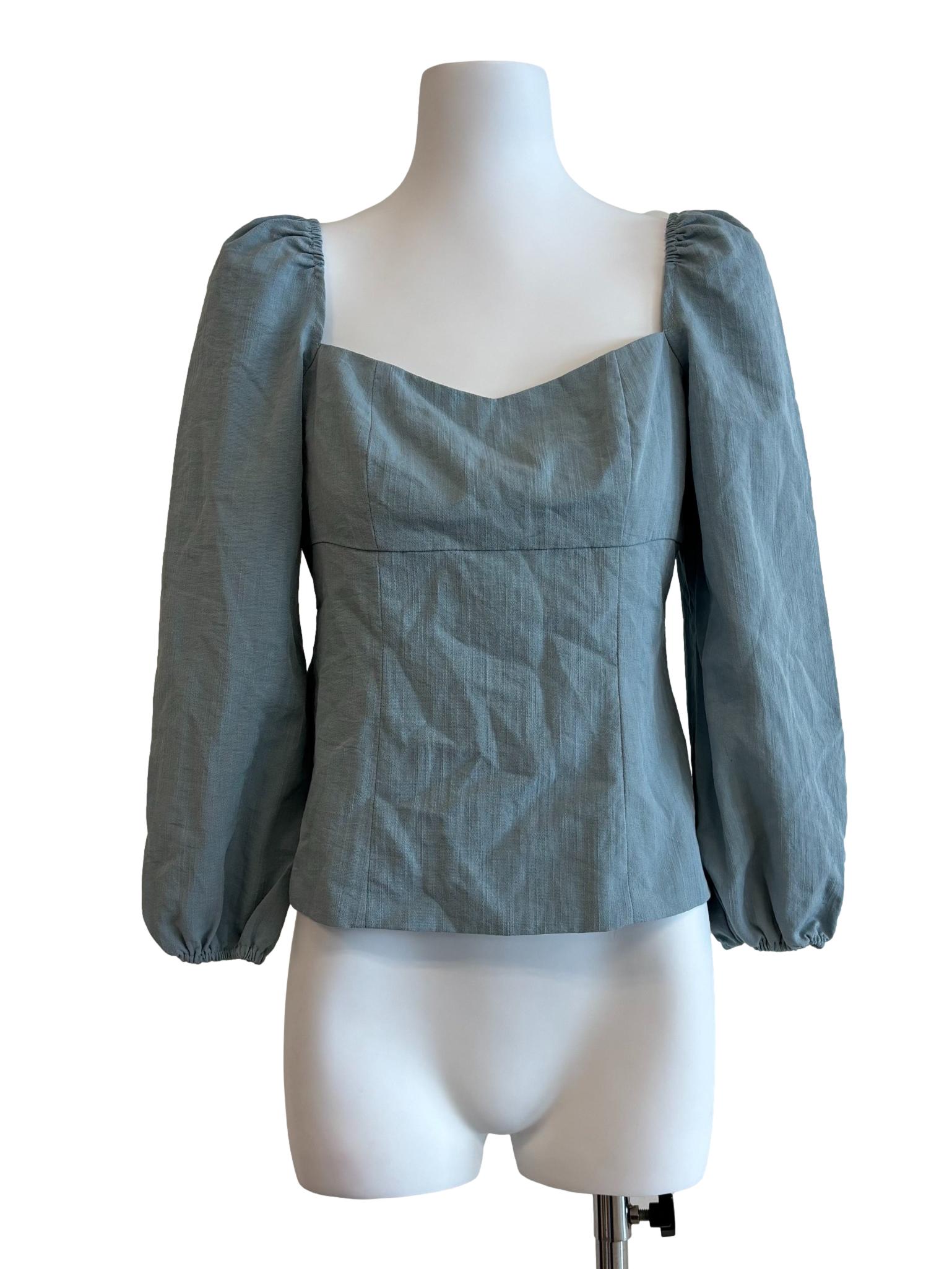 Tiffany Blue Sweetheart Fitted Top