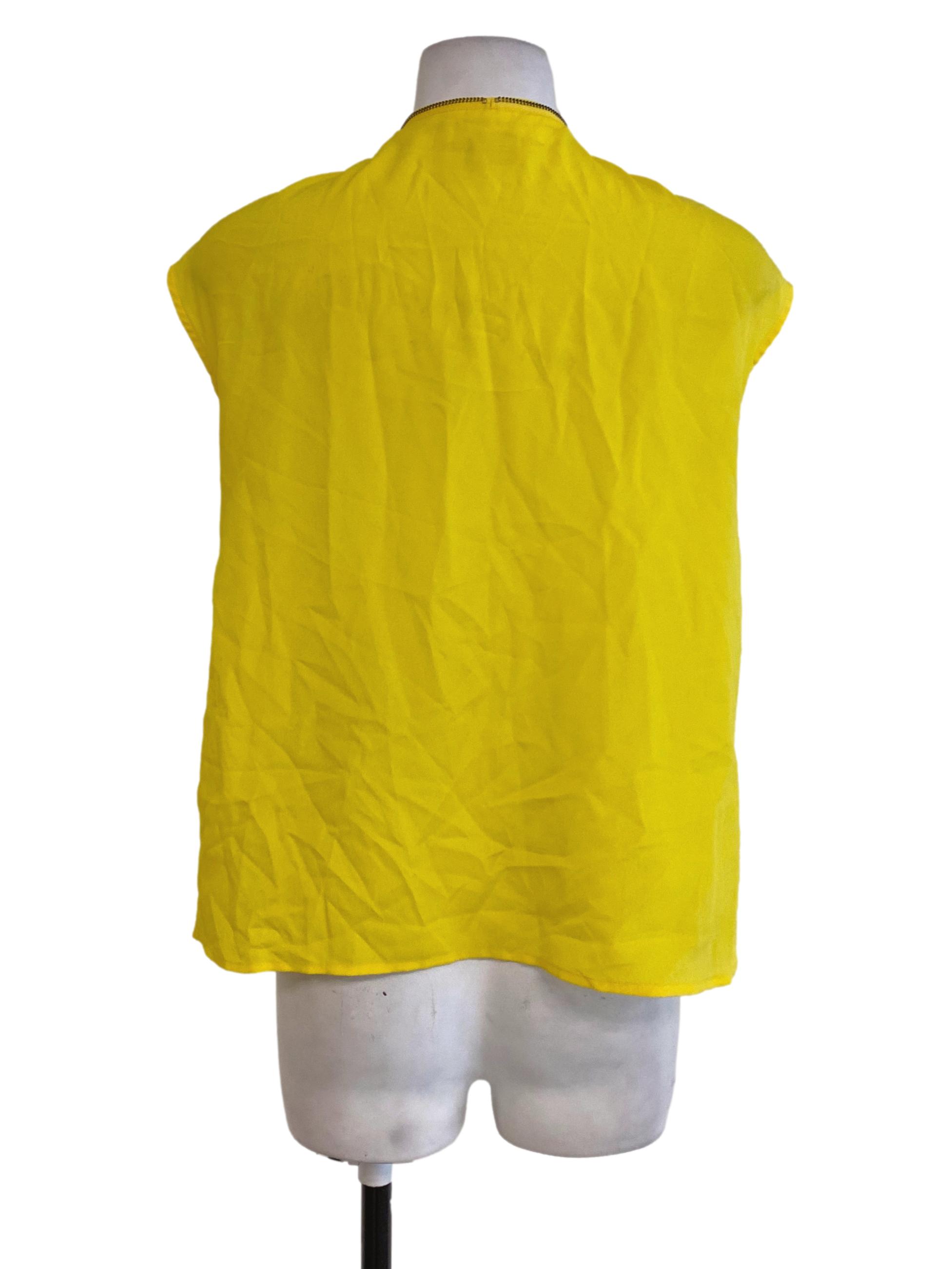 Michael Kors Yellow Sleeveless Top | REFASH