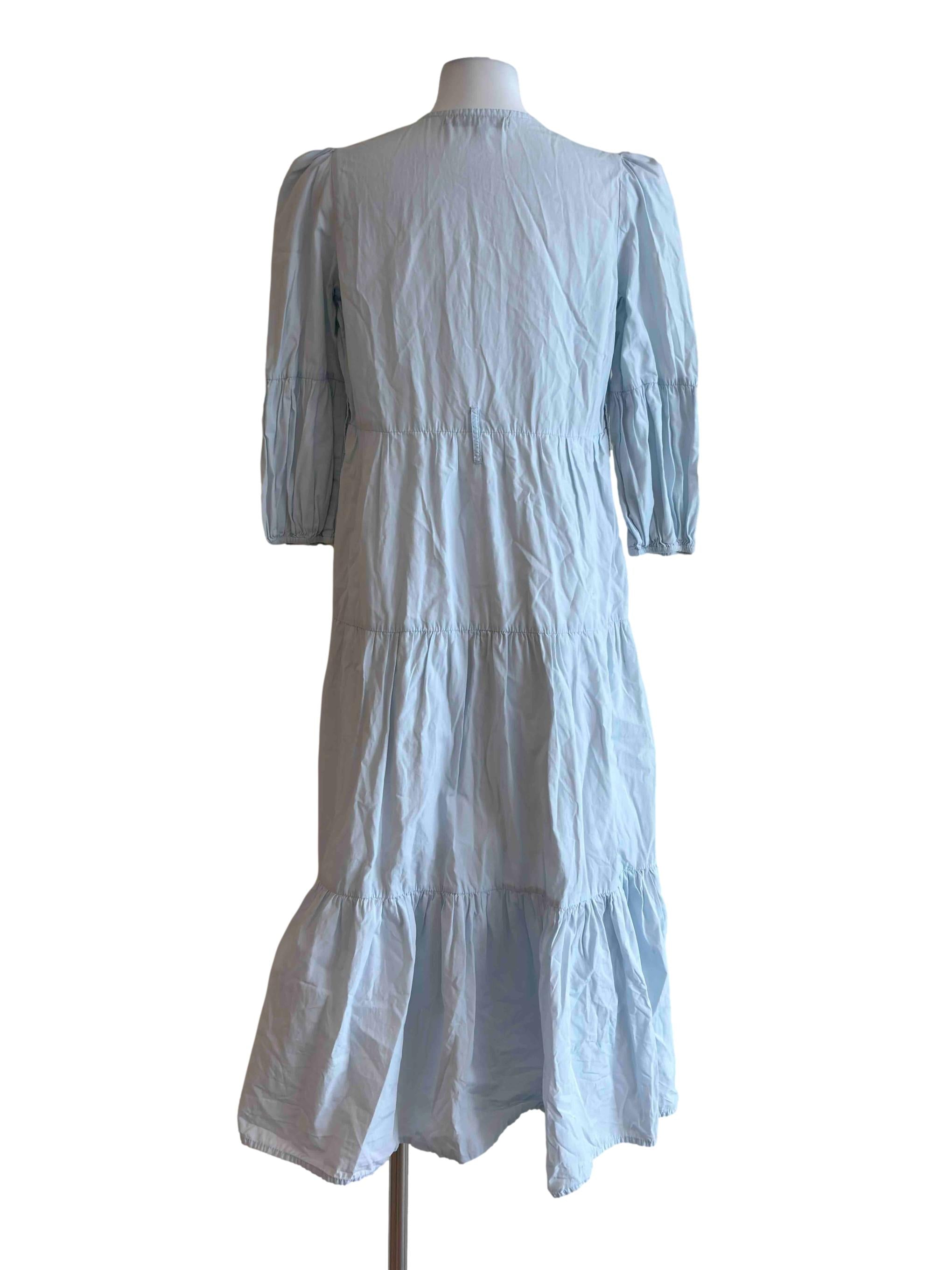 Flora Pintuck Mini Dress In Powder CSN
