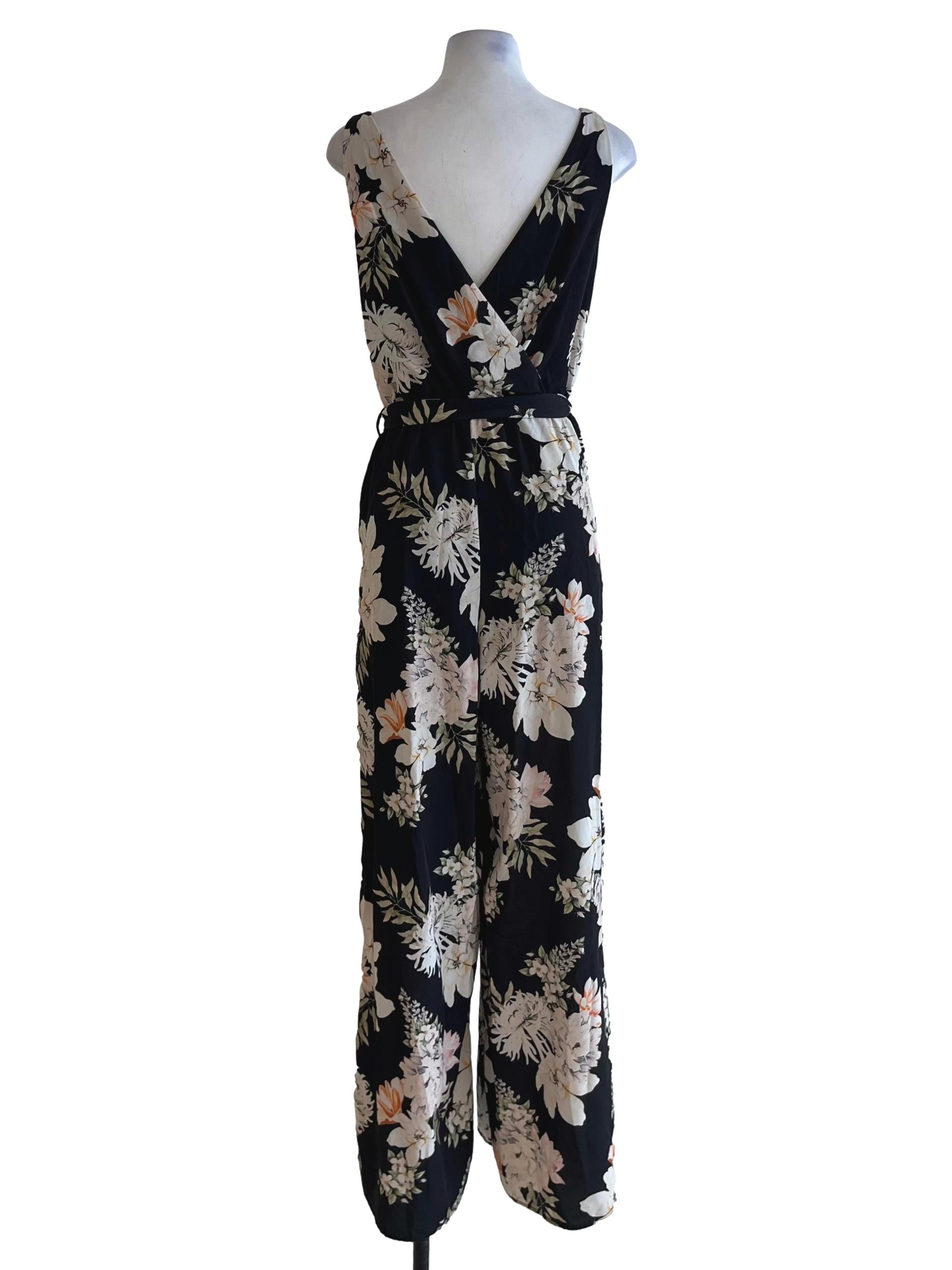Black Floral Jumpsuit