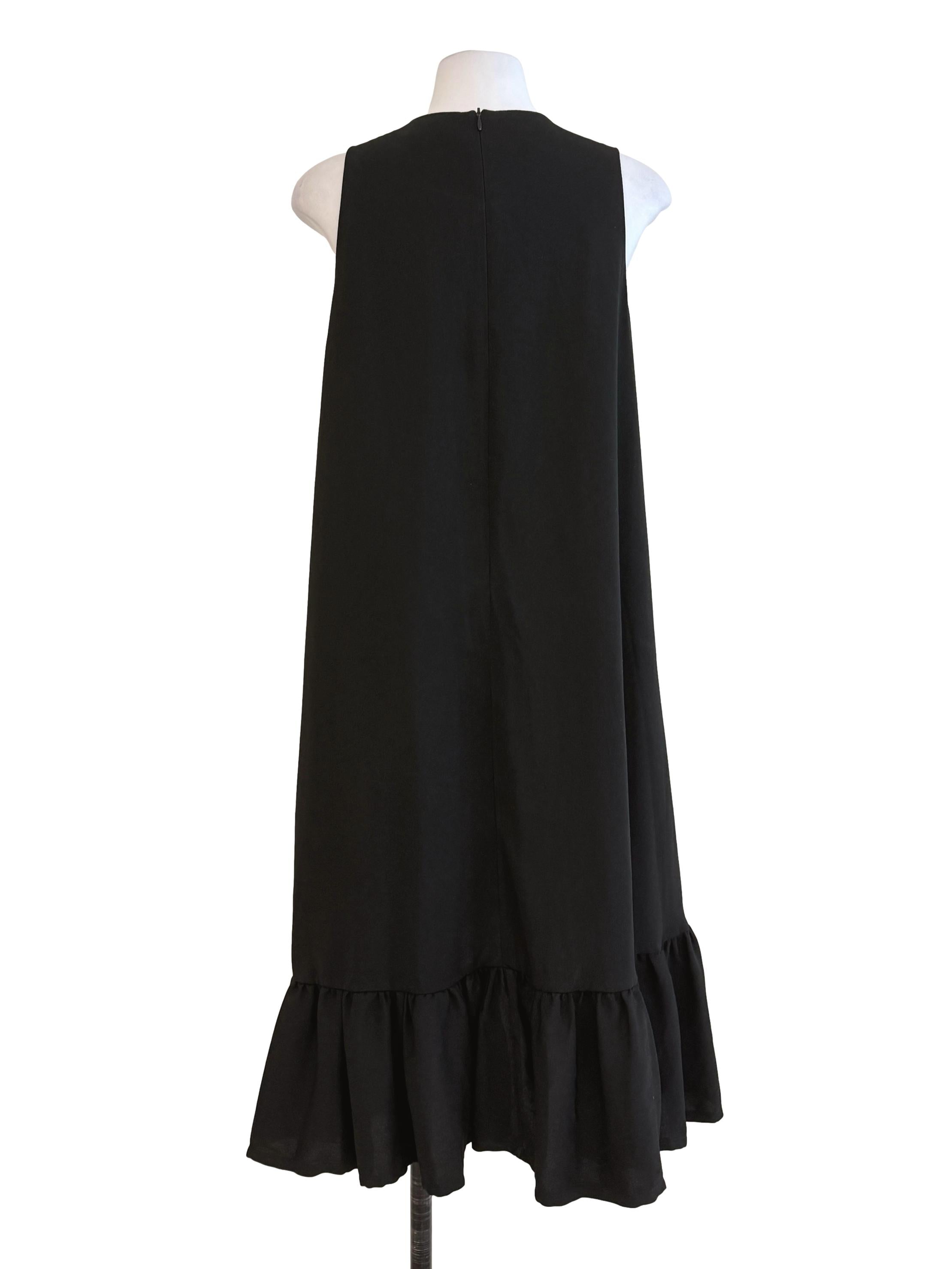 Black Ruffle Tent Dress