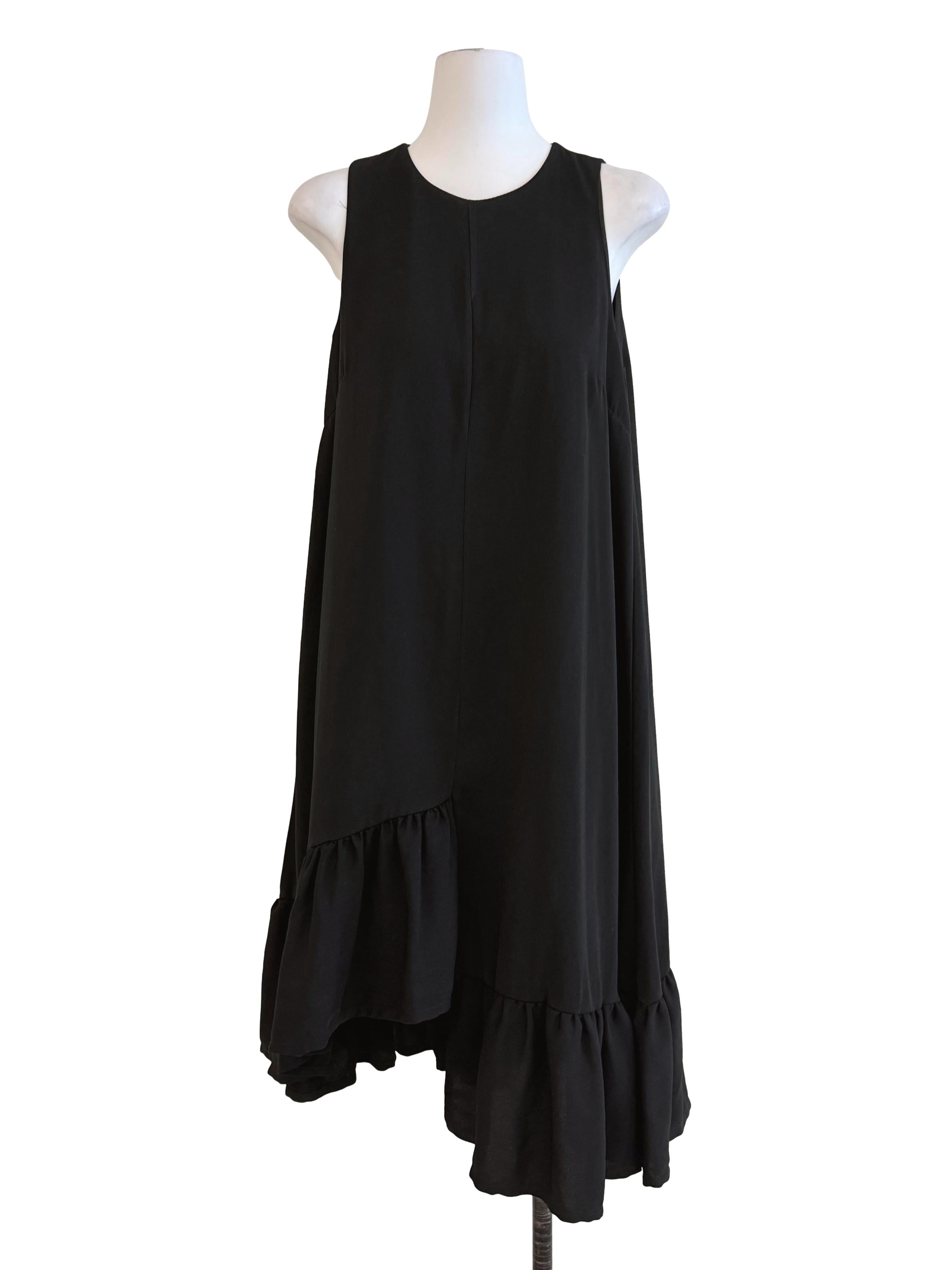 Black Ruffle Tent Dress