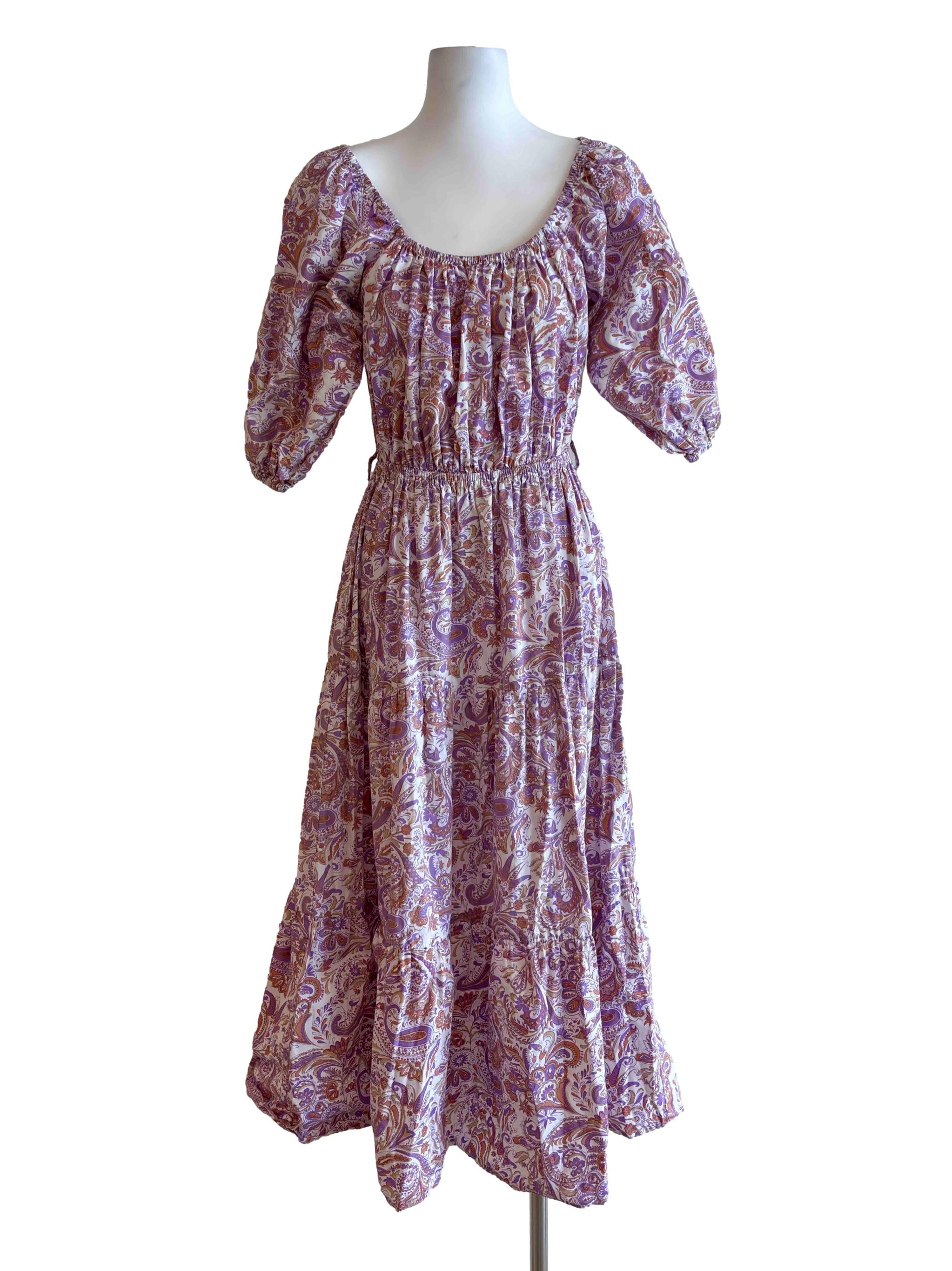 Arra Dress In Crystal Paisley - Purple CSN