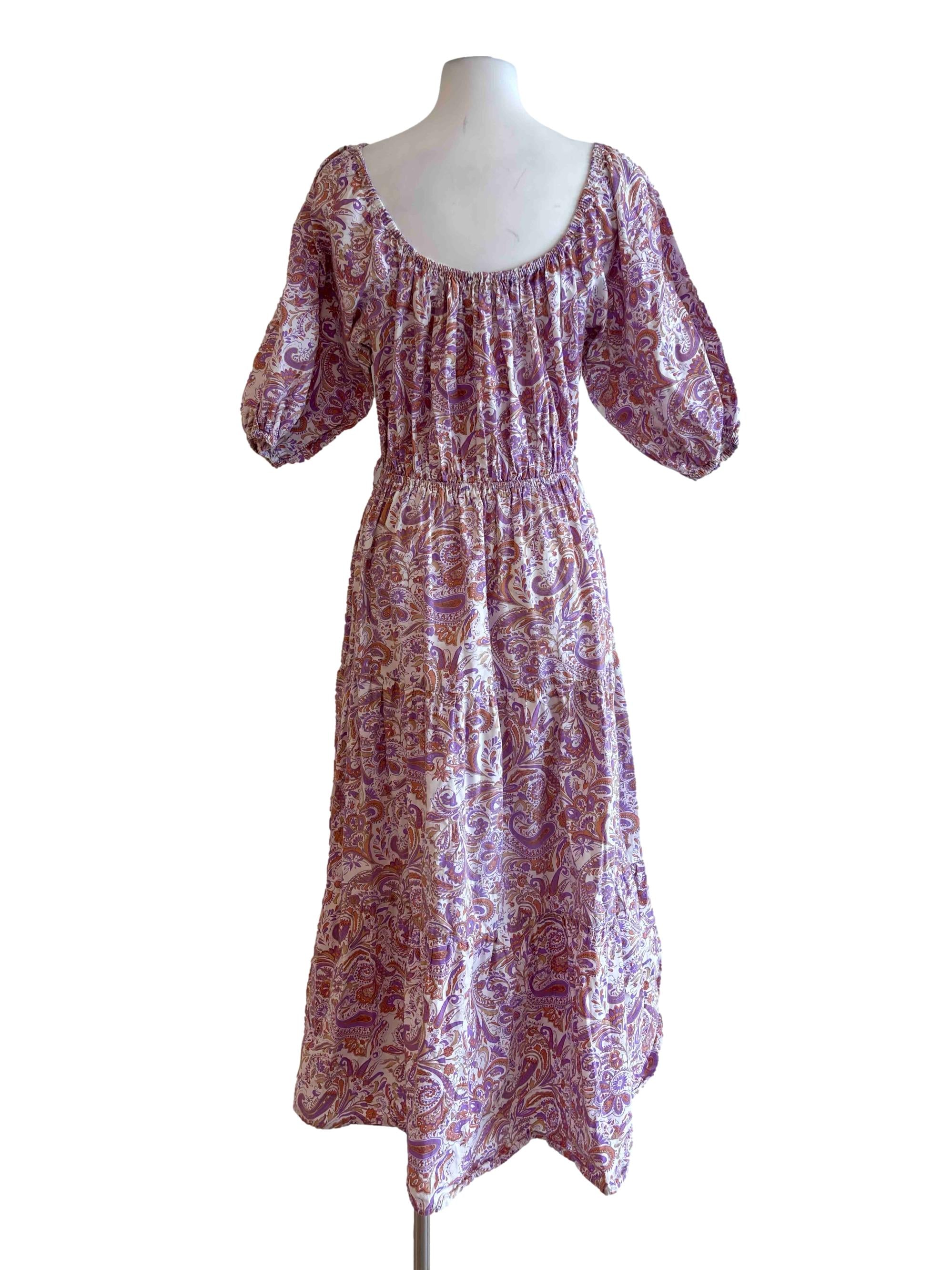 Arra Dress In Crystal Paisley - Purple CSN