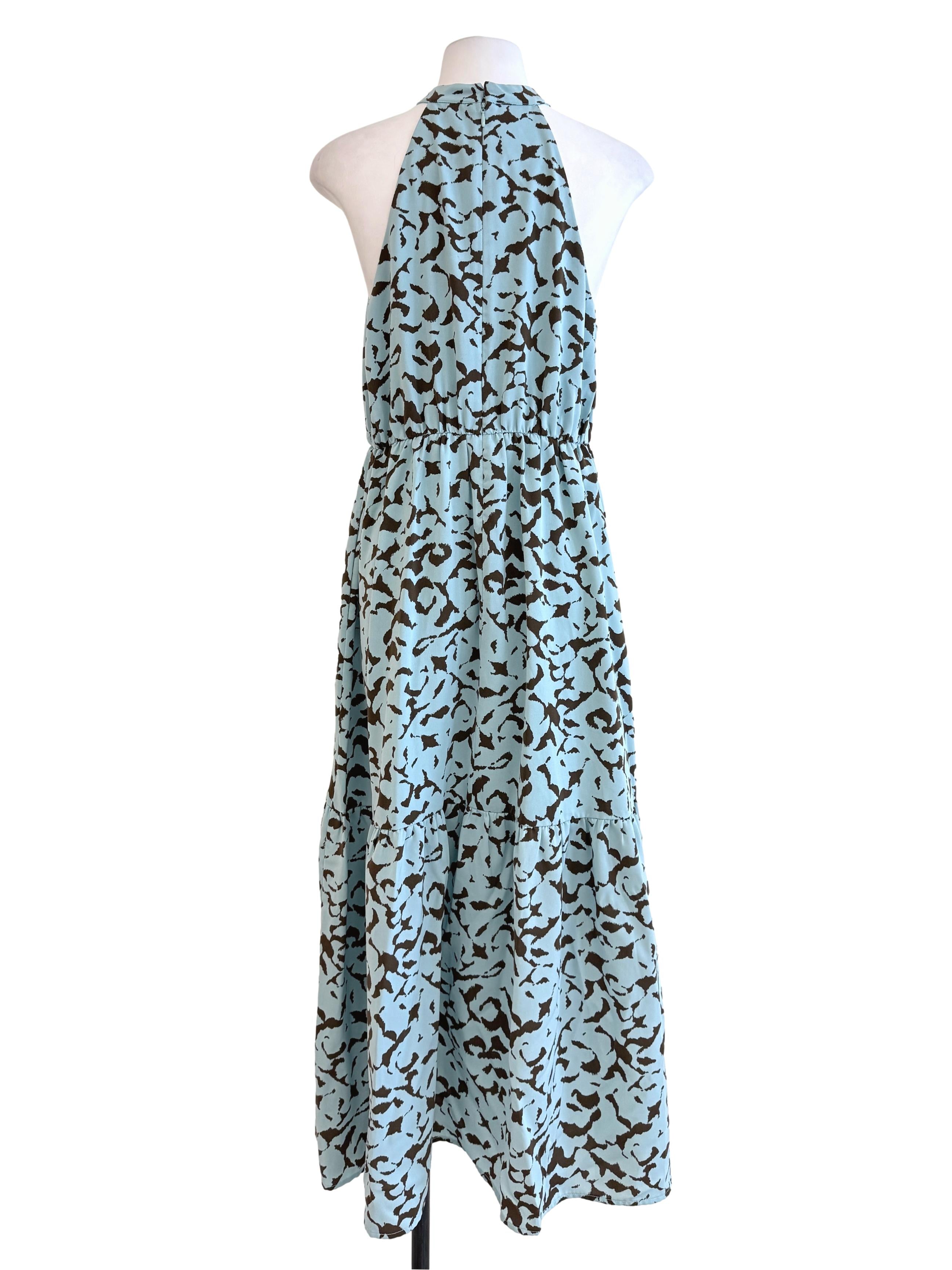 Sky Blue Halter Neck Dress LB