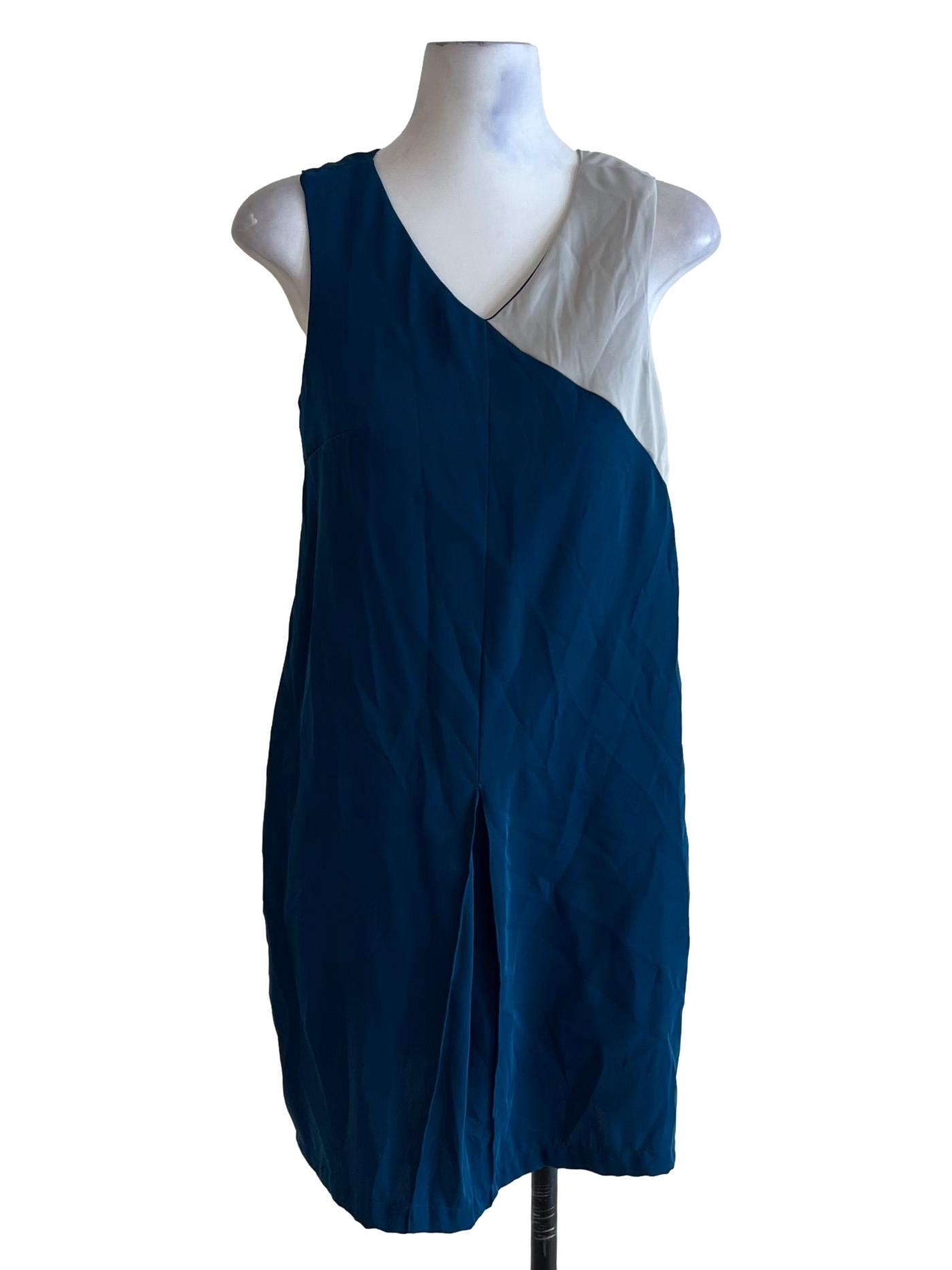 Aegean Blue V-Neck Shift Dress