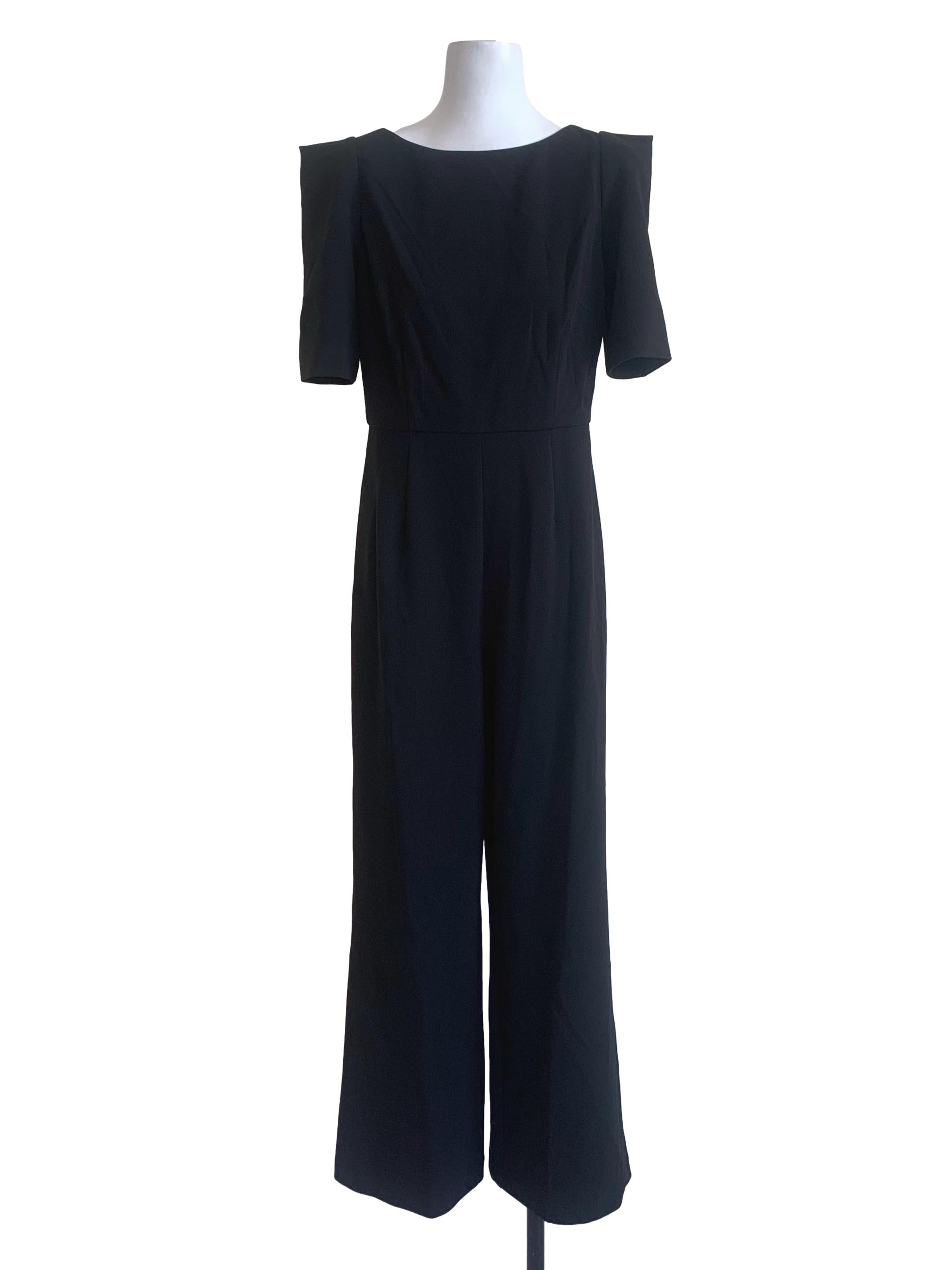Black V Neck Jumpsuit LB