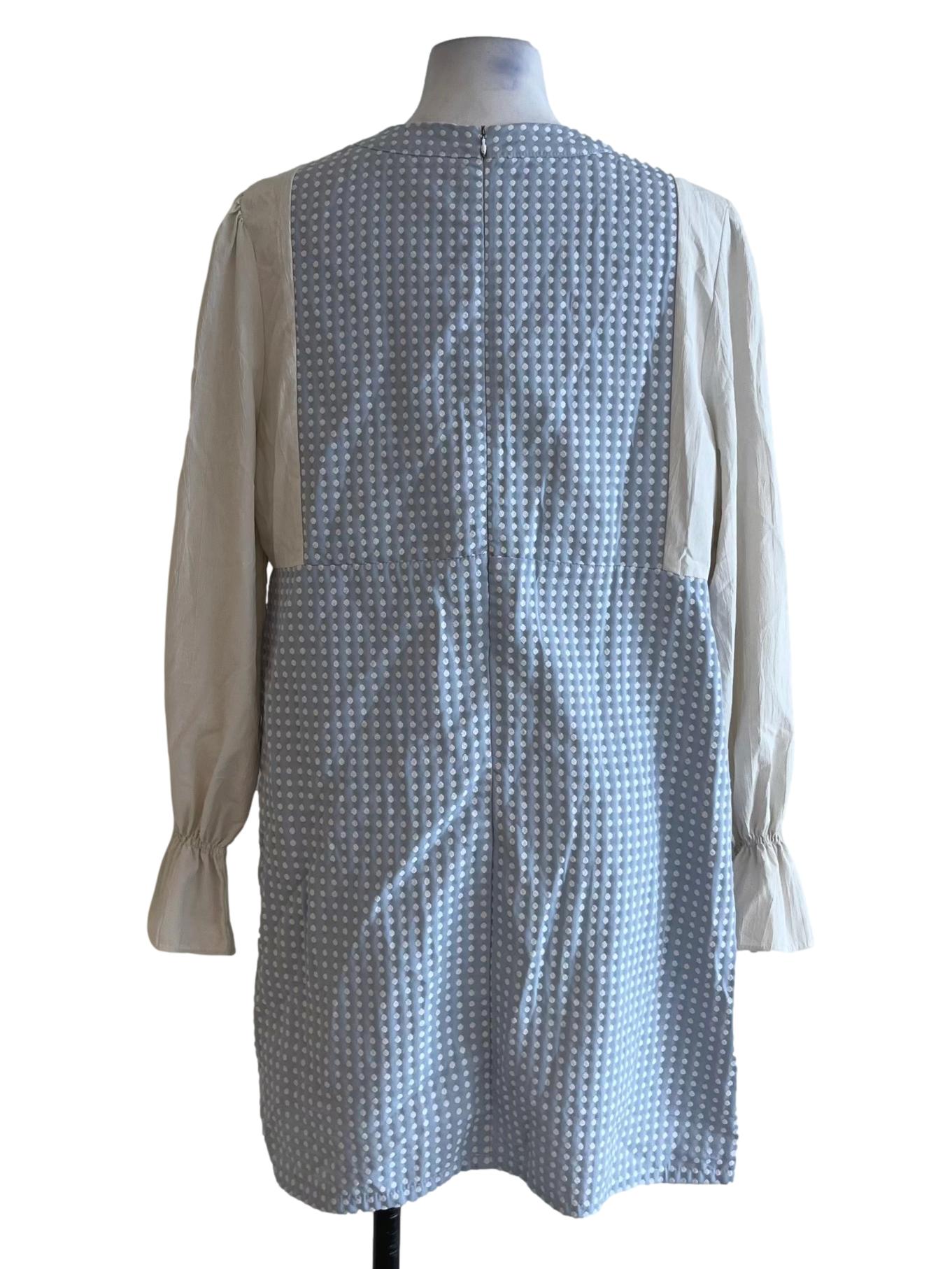 Sky Blue Polka Dot Empire Dress