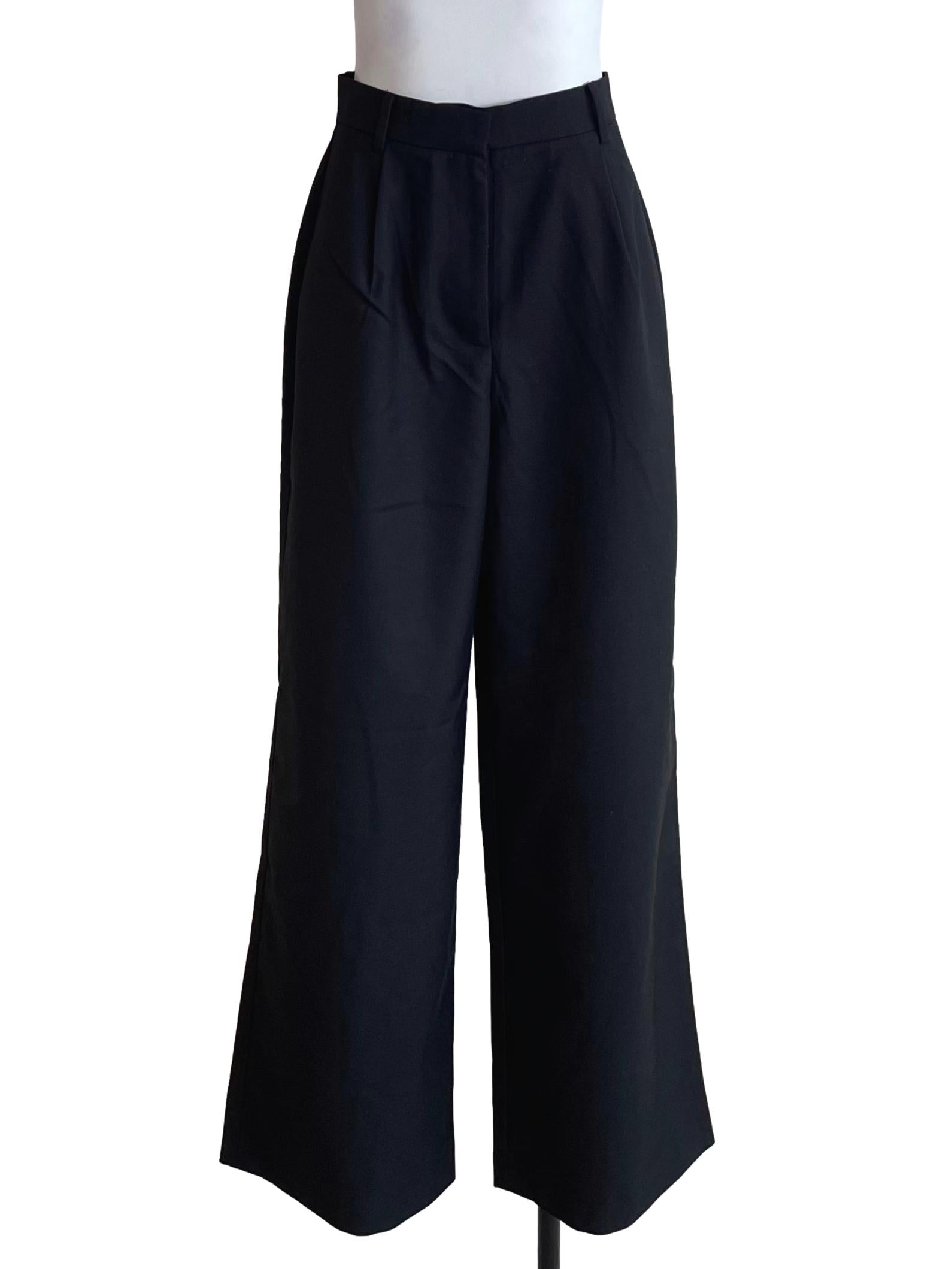 Black Pleated Formal Pants LB