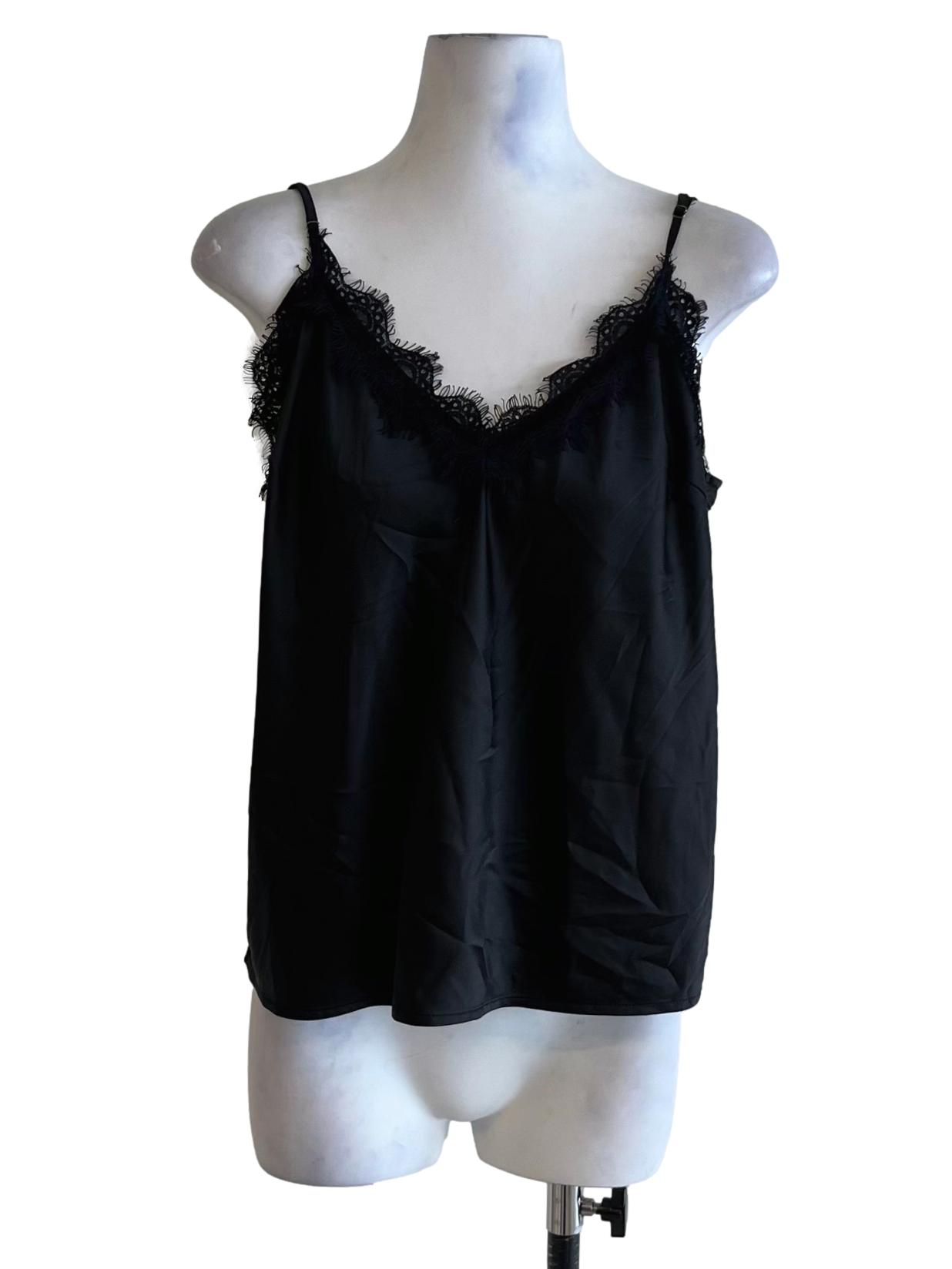 Black Spaghetti Strap Sleeveless Top
