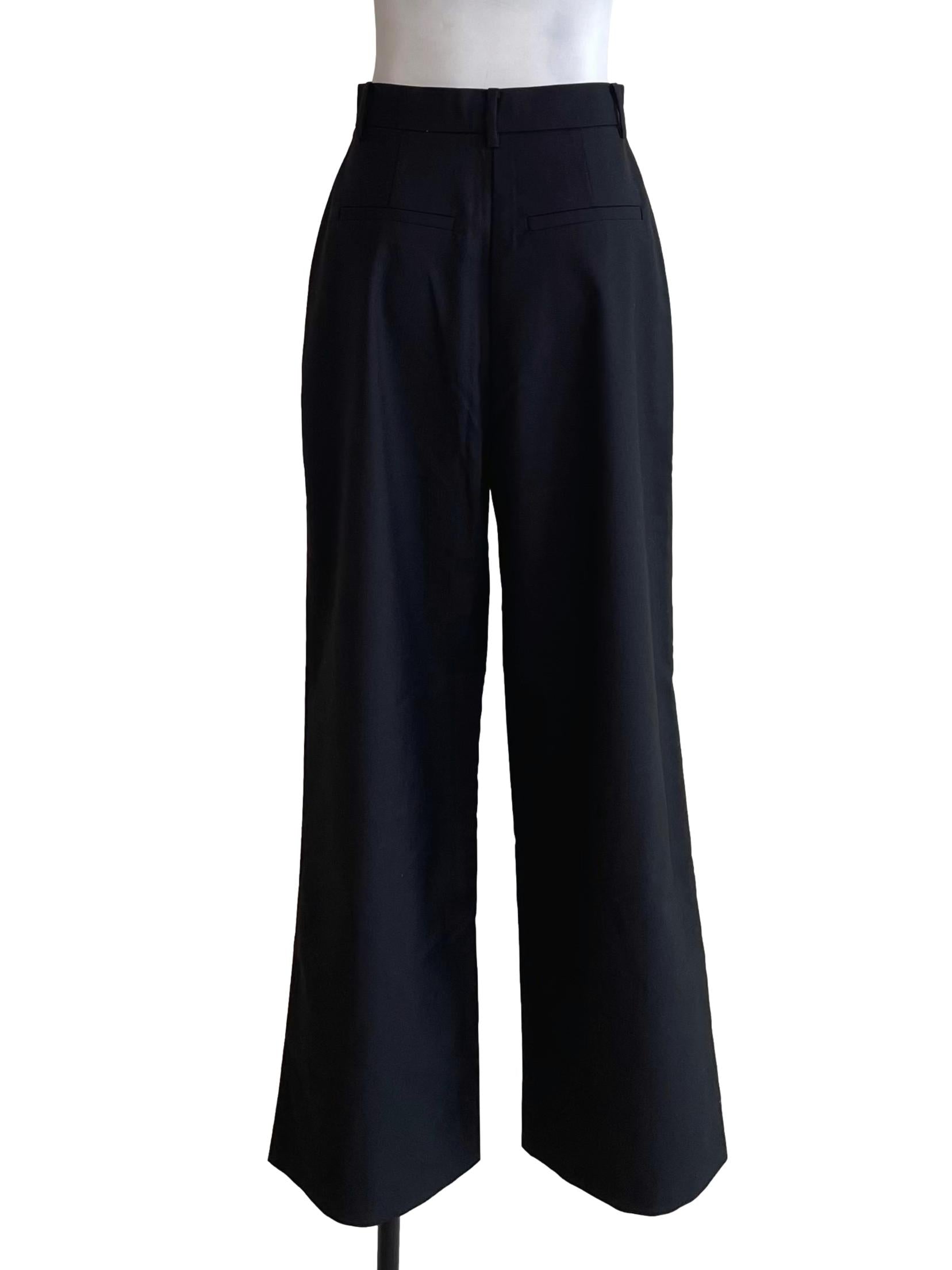 Black Pleated Formal Pants LB