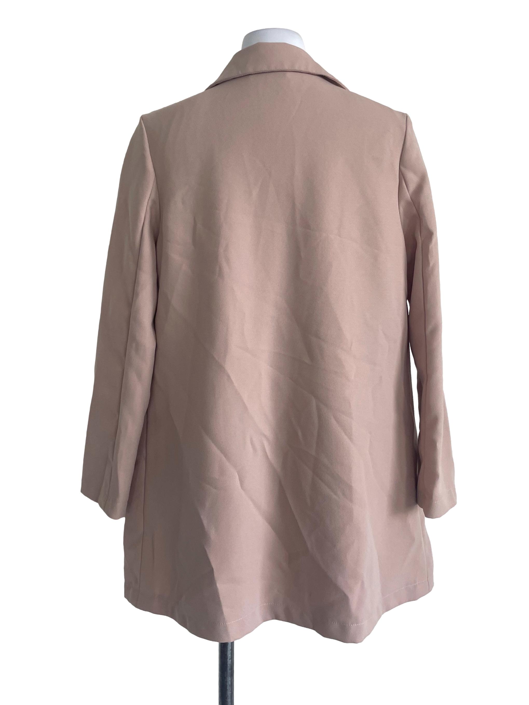 Peanut Brown Notch Lapel Blazer