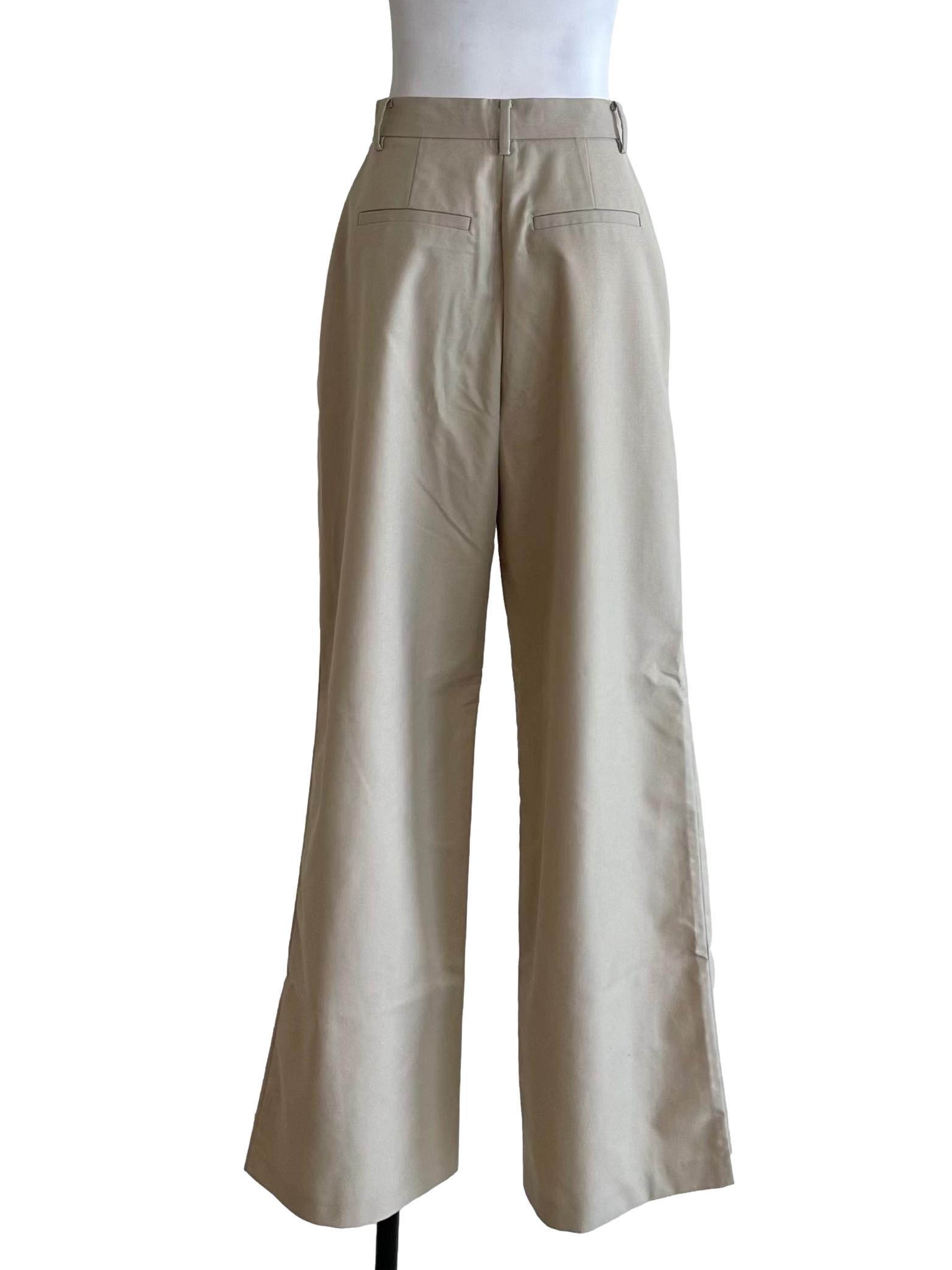 Light Beige Pleated Formal Pants LB