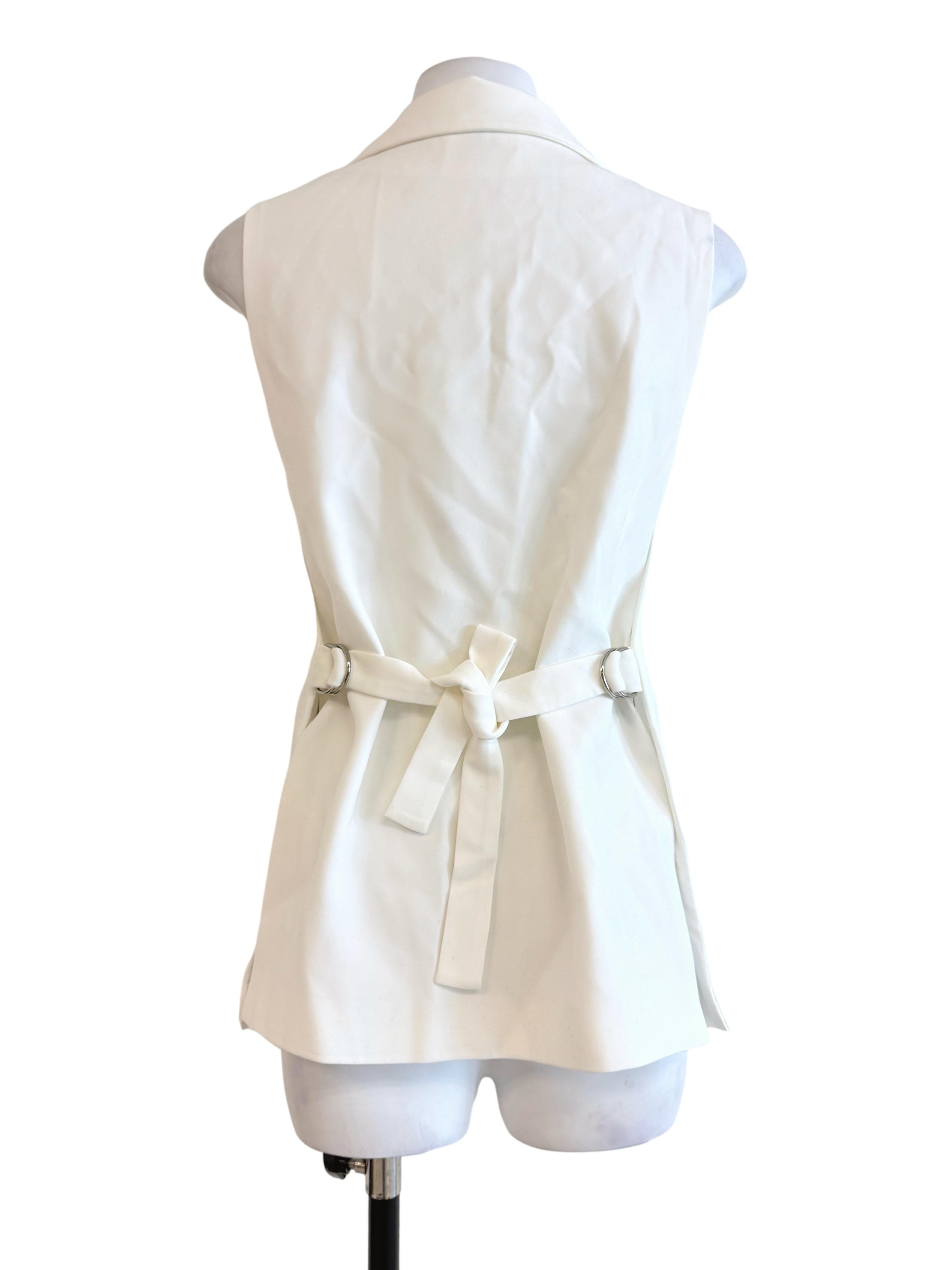 Pearl White Tailored Vest