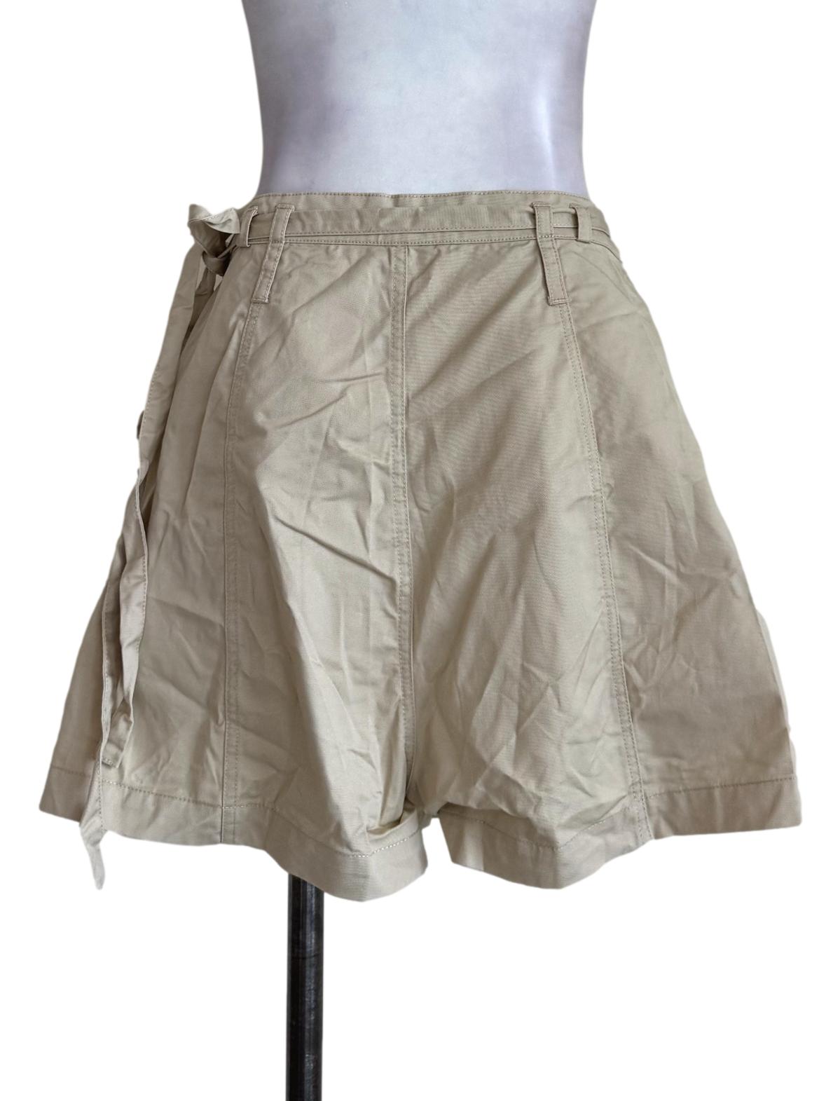 Sand Beige Front Button Skort