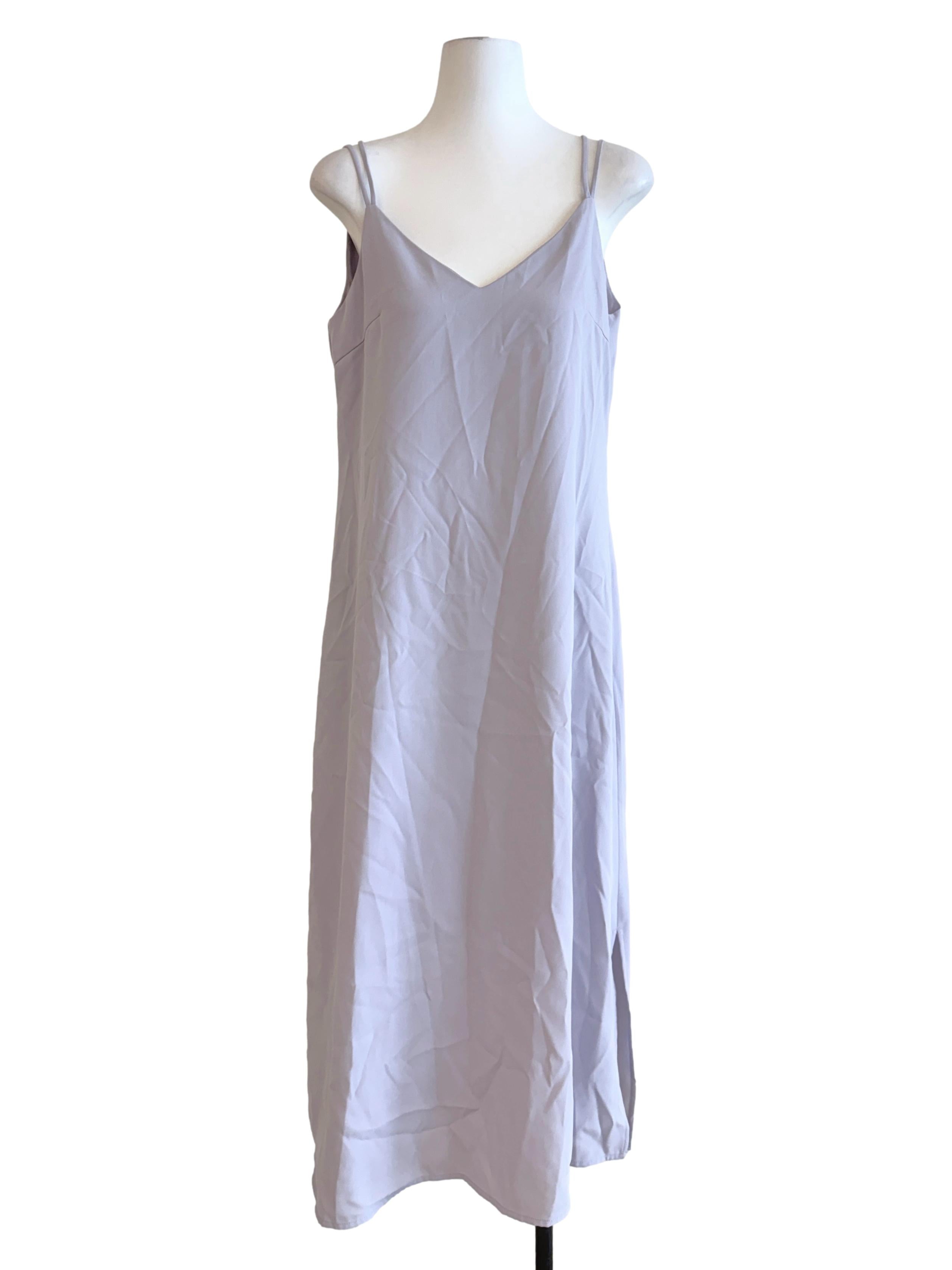 Lavender V-Neck Slip Dress