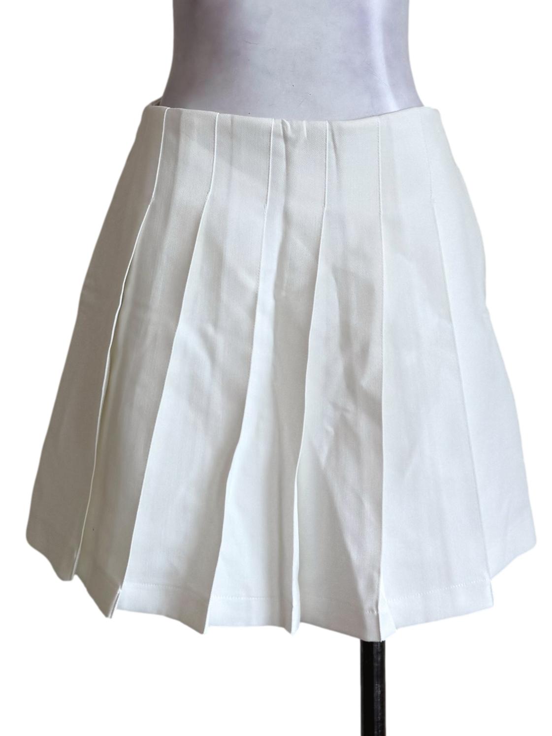 Soft White Pleated Skort