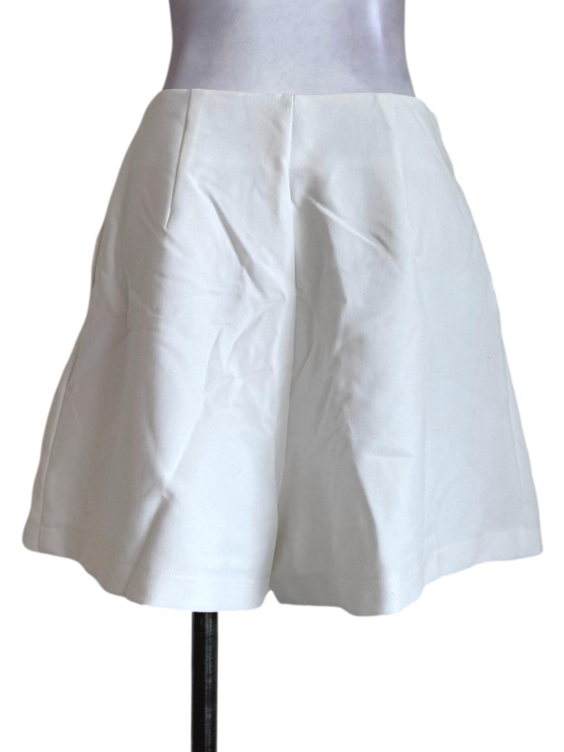 Soft White Pleated Skort
