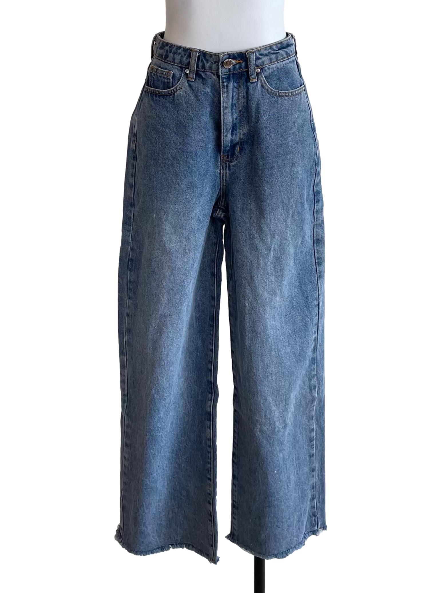 Blue Distressed Baggy Jeans LB