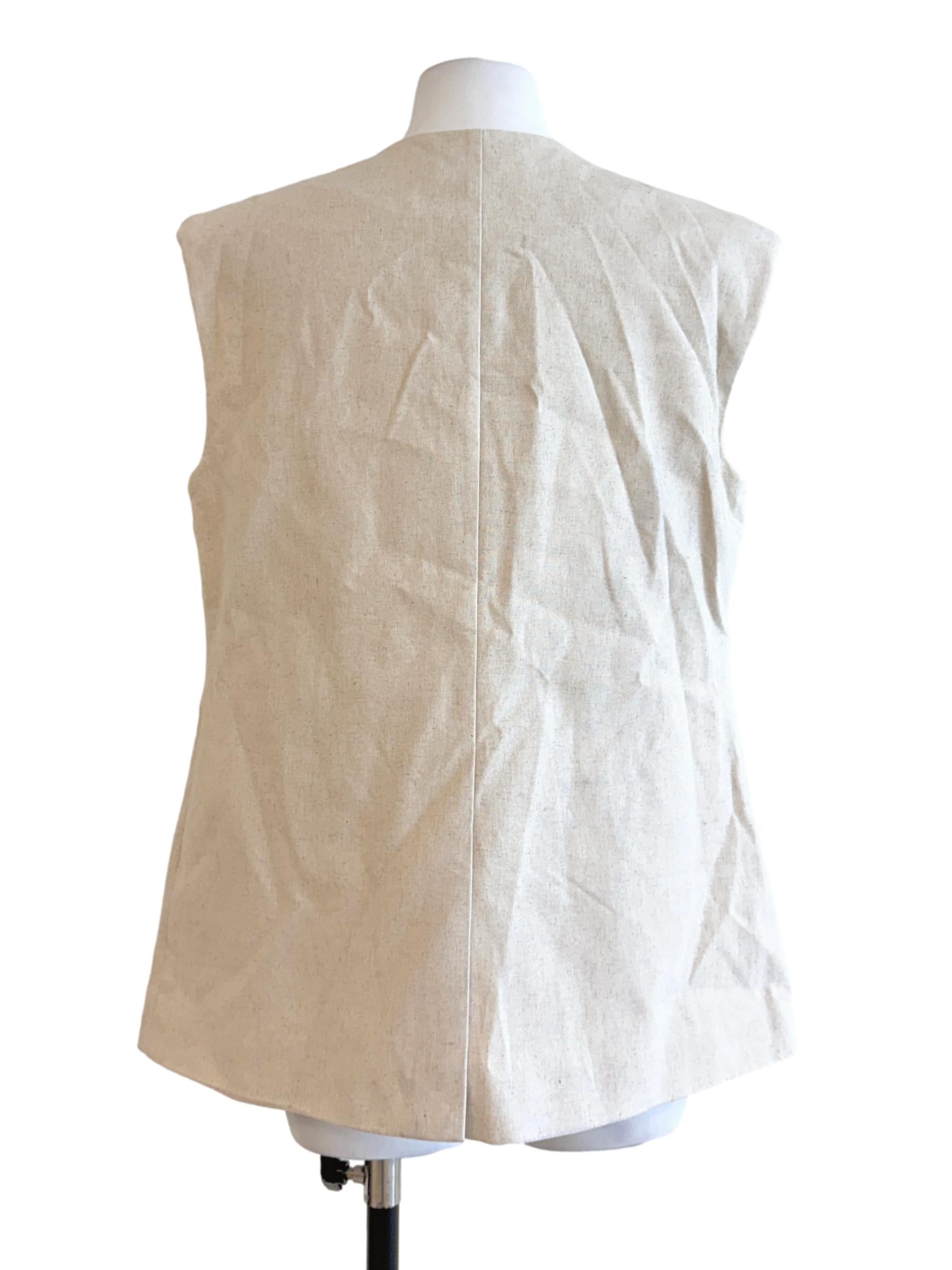 Parchment Button Tailored Vest LB