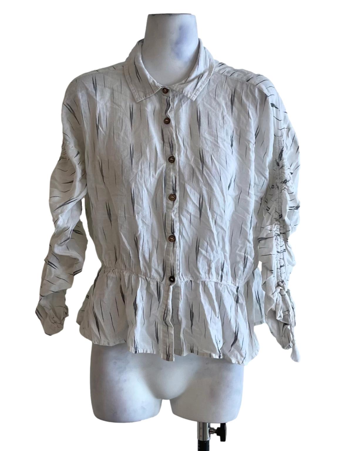 White Wing Collar Blouse