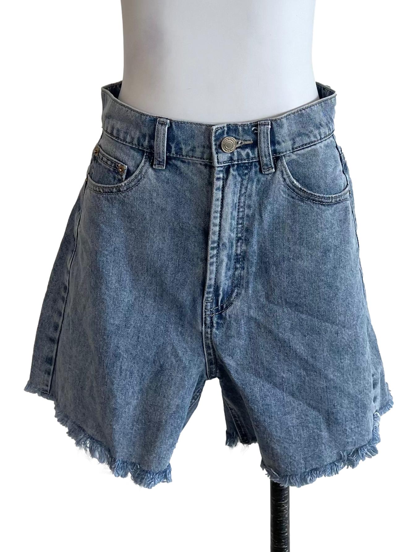 Blue Distressed Jean Shorts LB