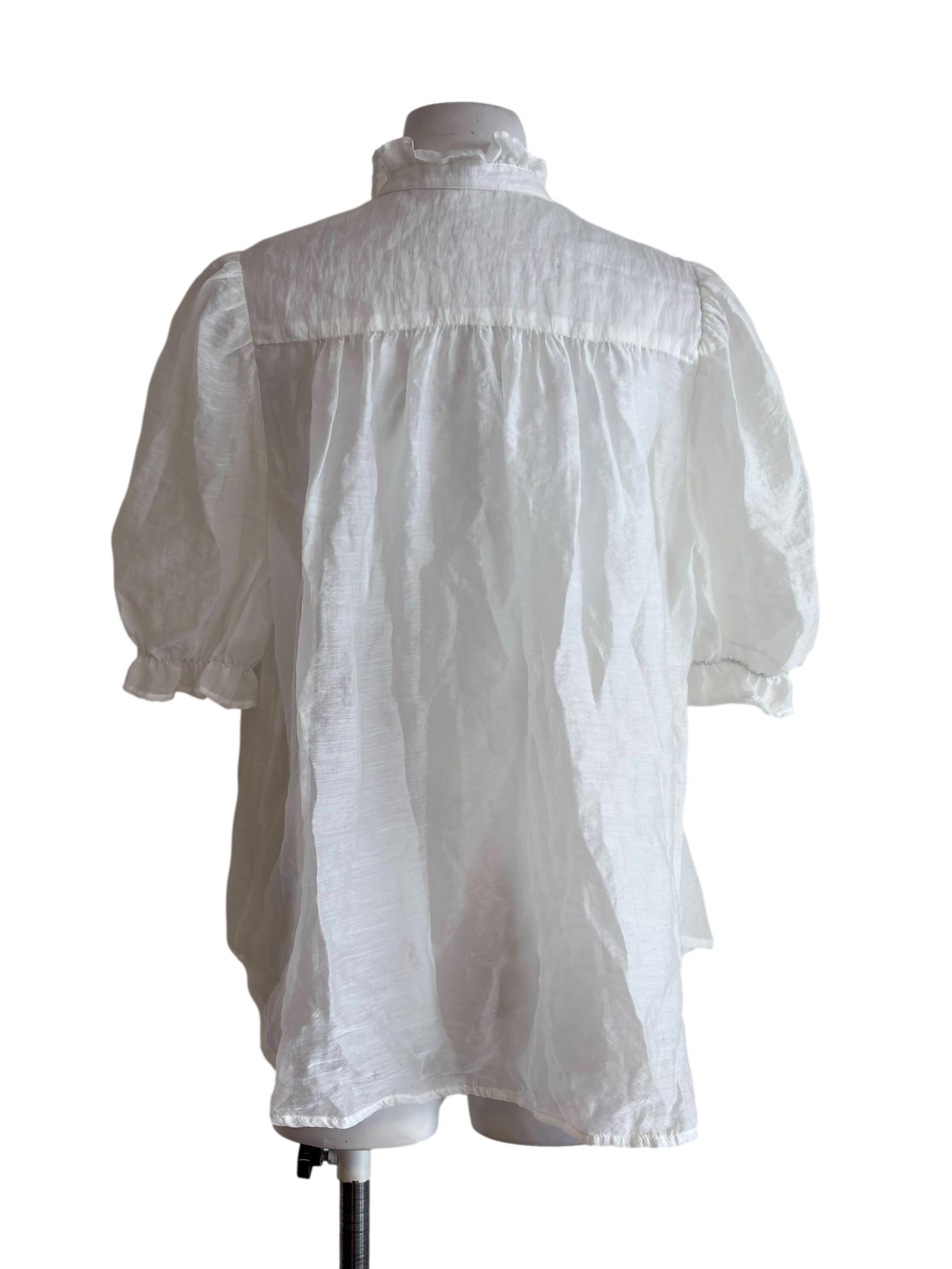 Rene Shirt In White Sheer - White CSN