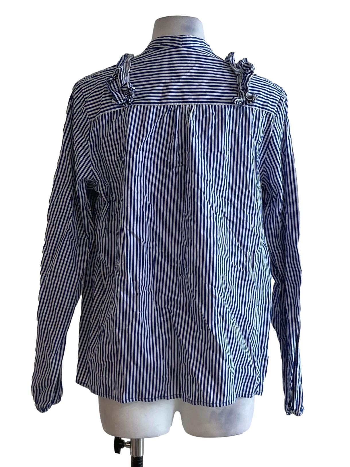 Cobalt Blue Bengal Stripe Blouse