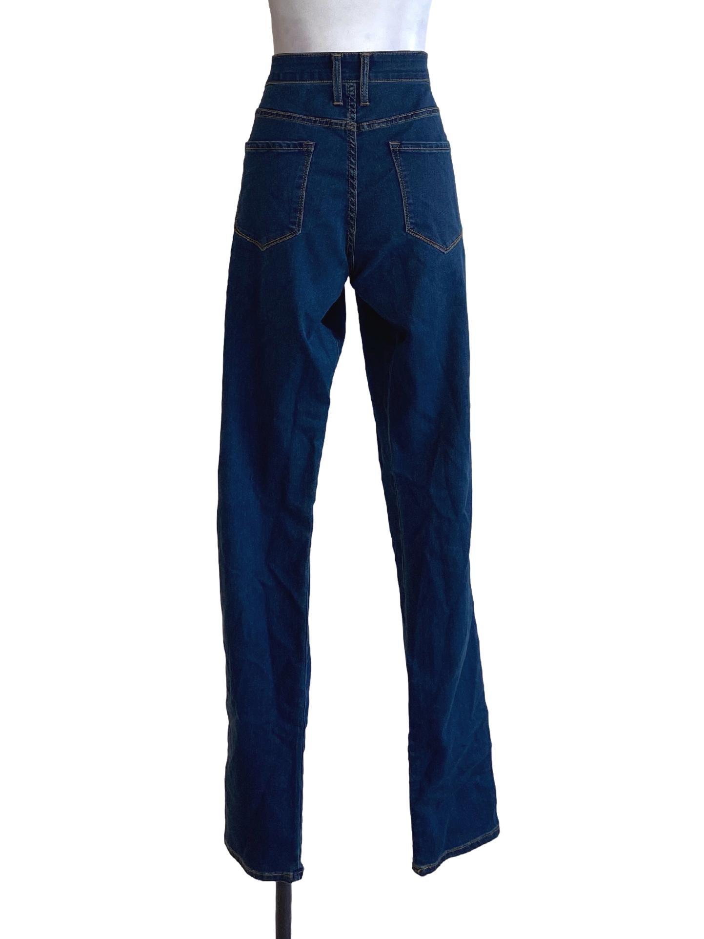 Dark Denim Blue Skinny Long Jeans