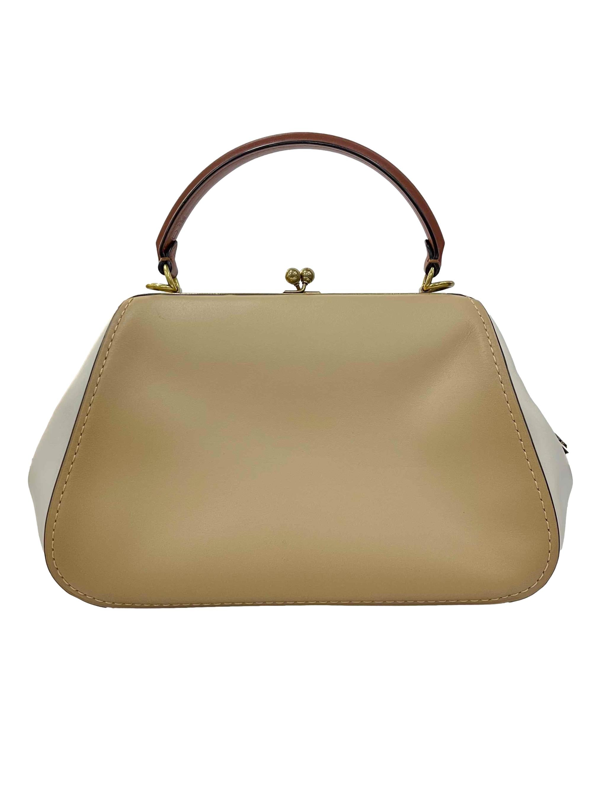 Brown Kisslock Handbag