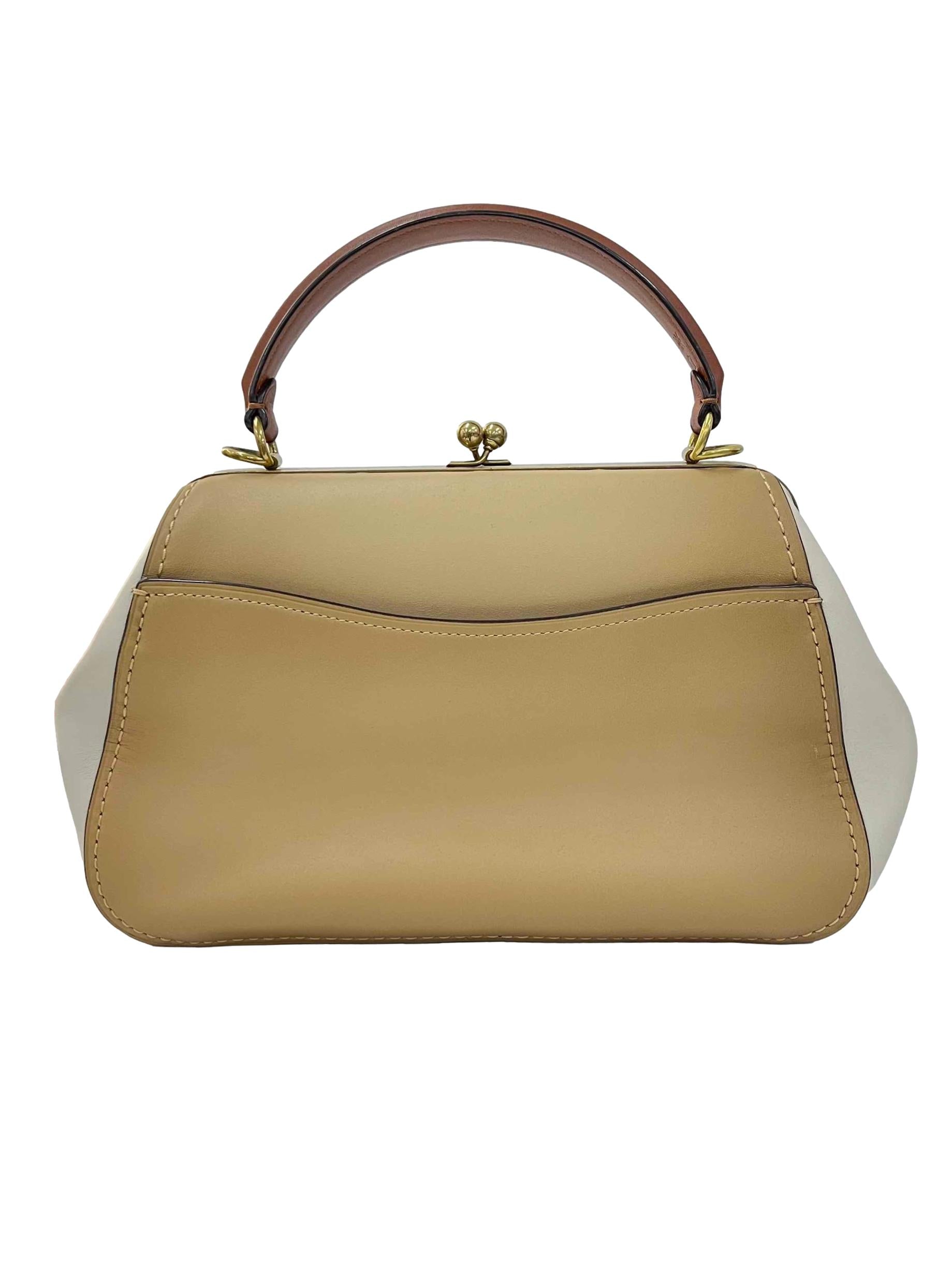 Brown Kisslock Handbag