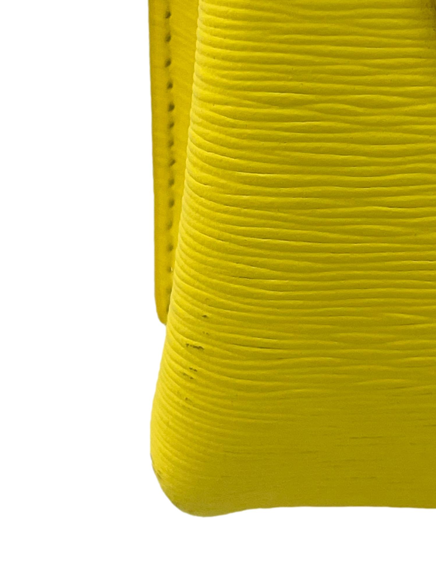 Bright Yellow Textured Crossbody Bag With Adjustable Strap
