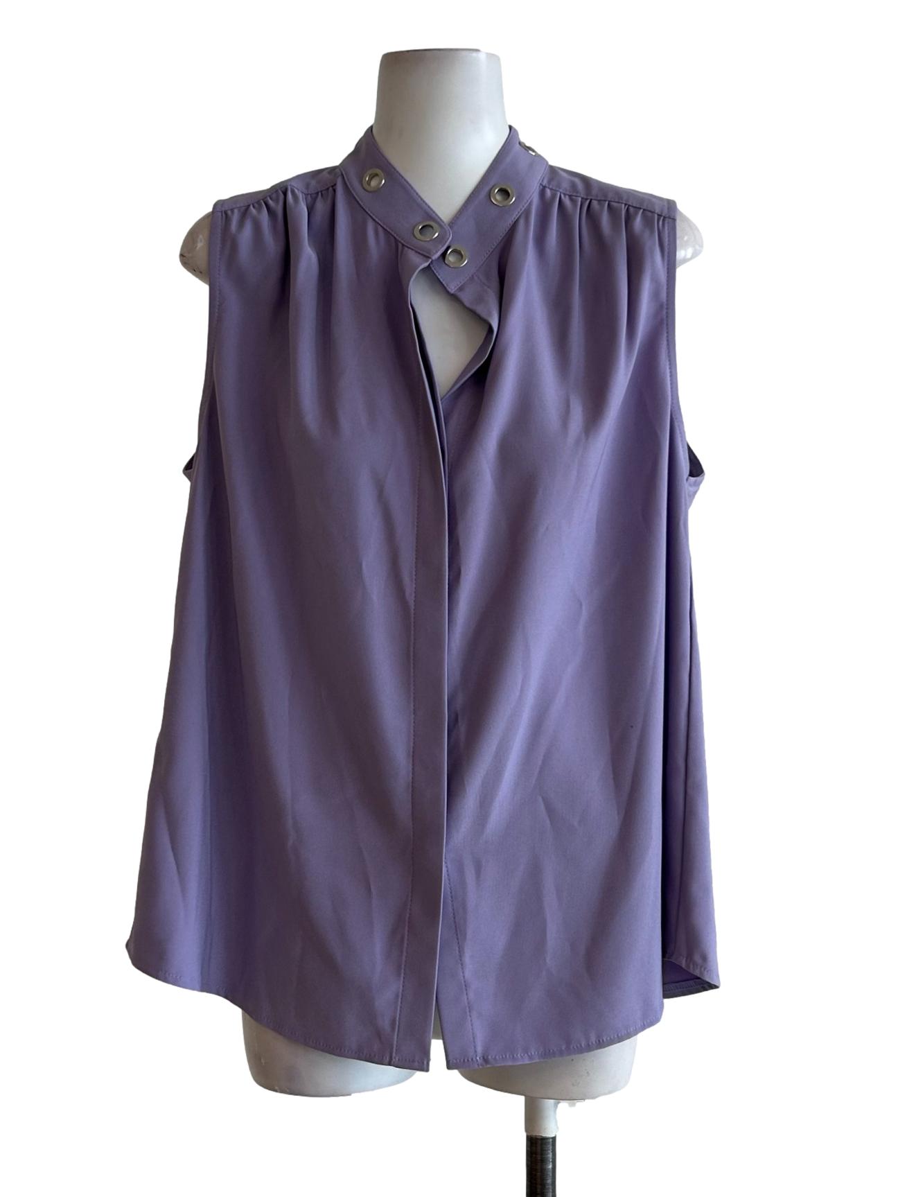 Lavender Purple Sleeveless Blouse