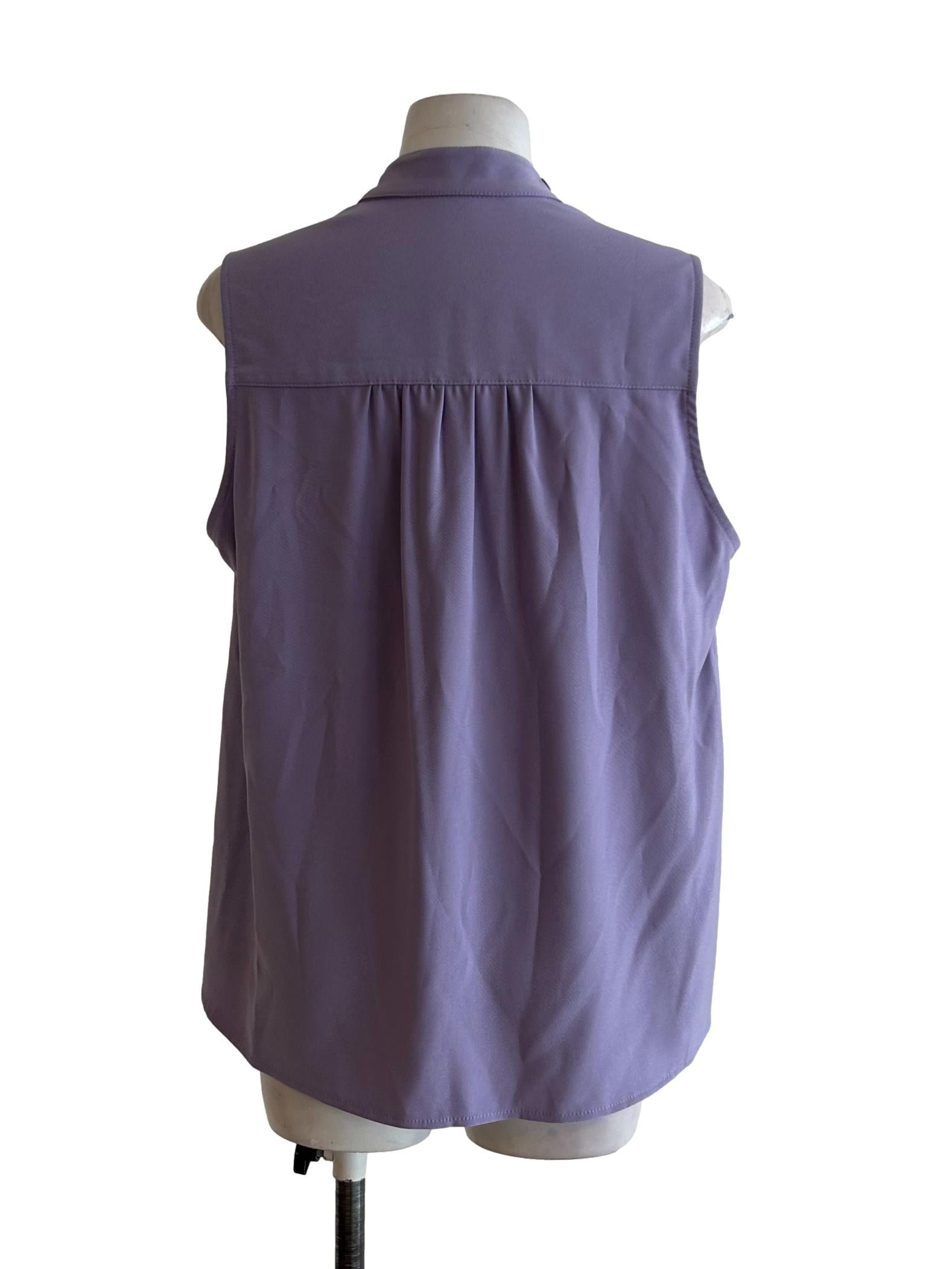 Lavender Purple Sleeveless Blouse