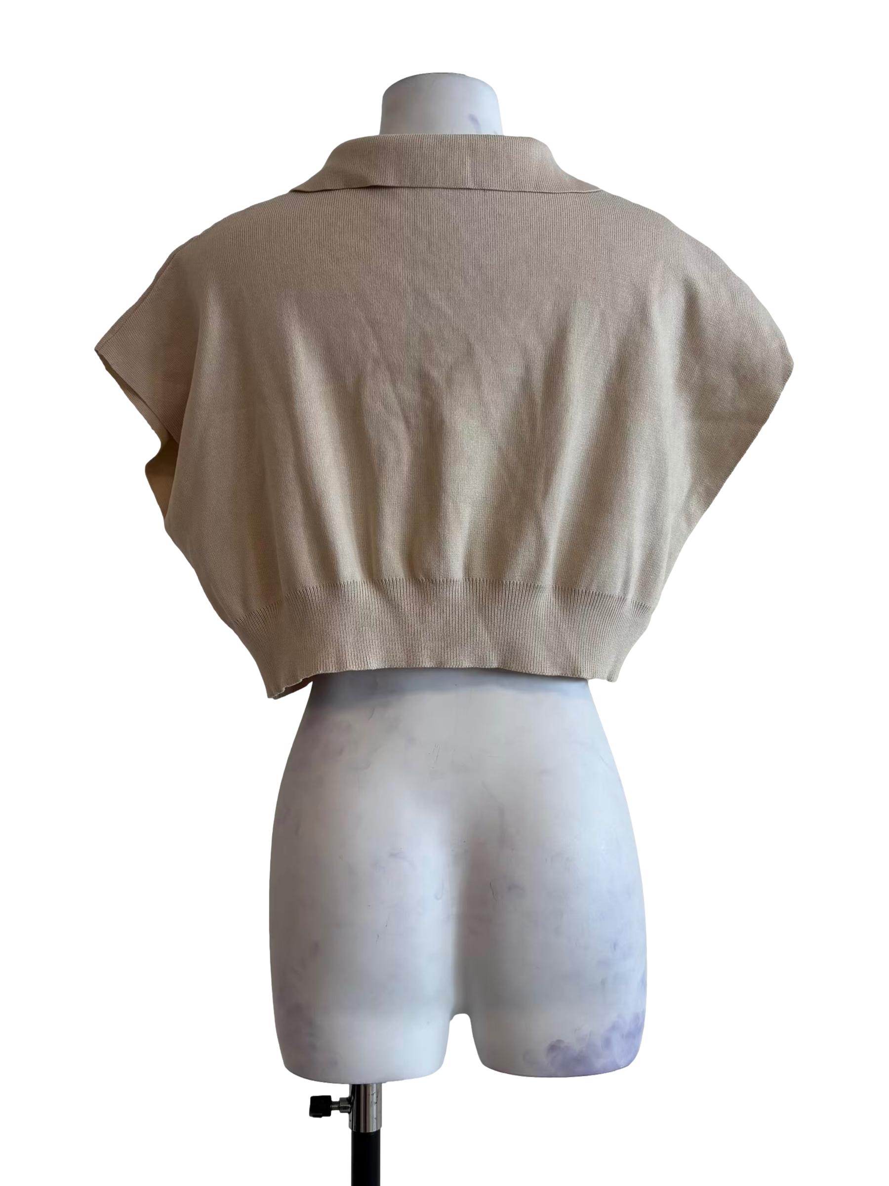 Merino Cropped Knit Top