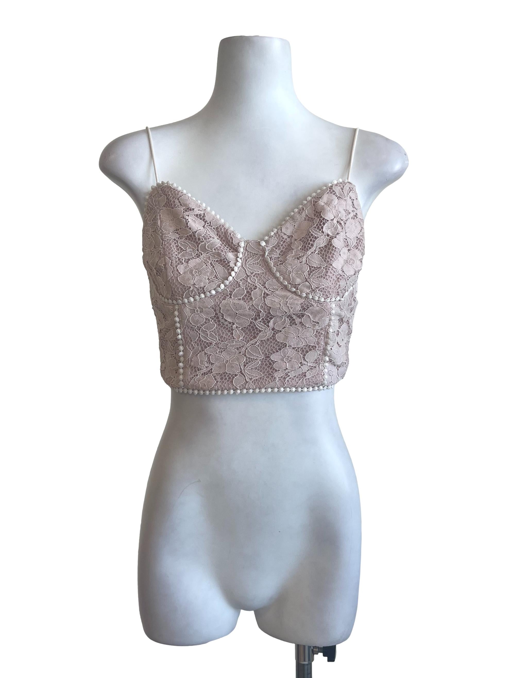 Pale Pink Laced Camisole