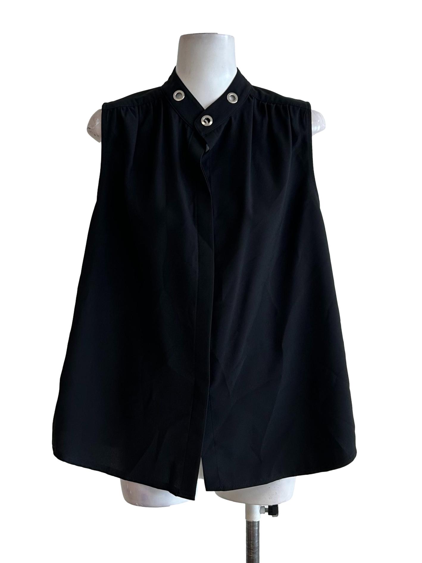 Raven Black Sleeveless Blouse