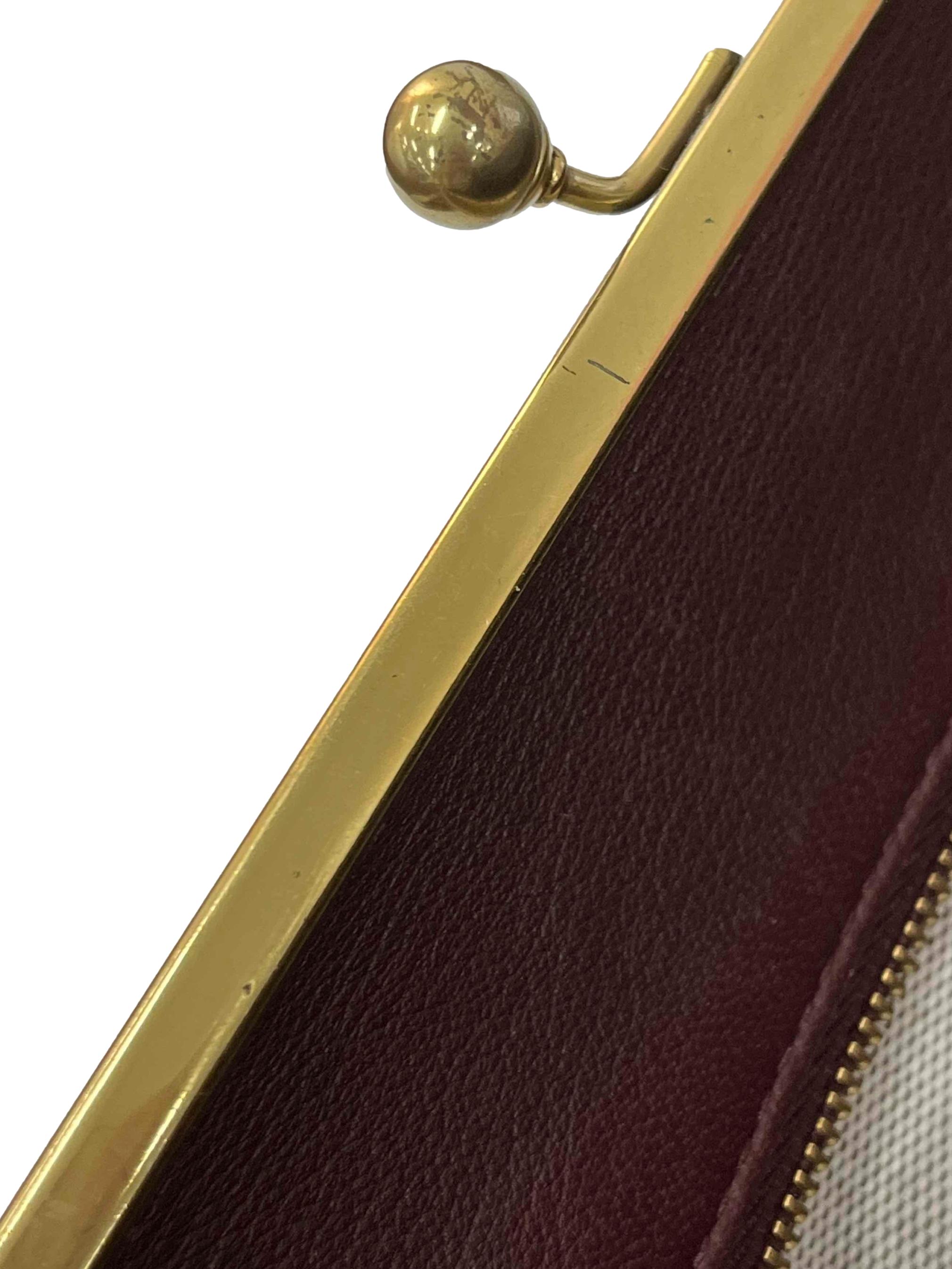 Brown Kisslock Handbag