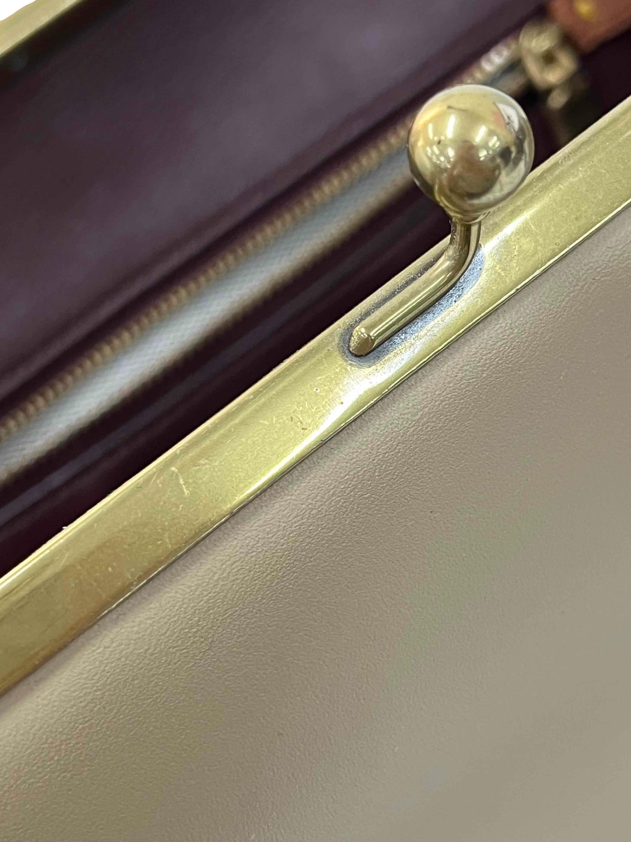 Brown Kisslock Handbag