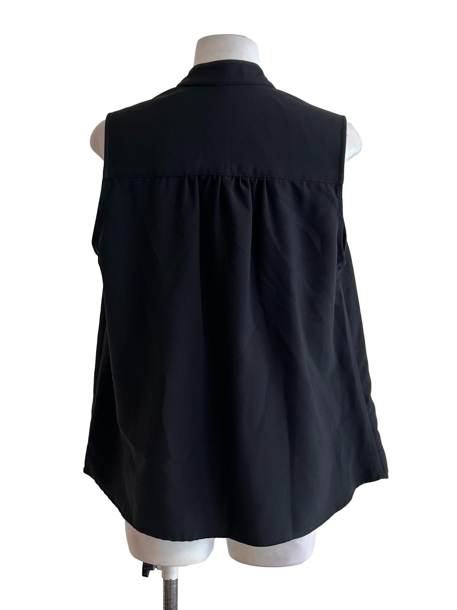 Raven Black Sleeveless Blouse